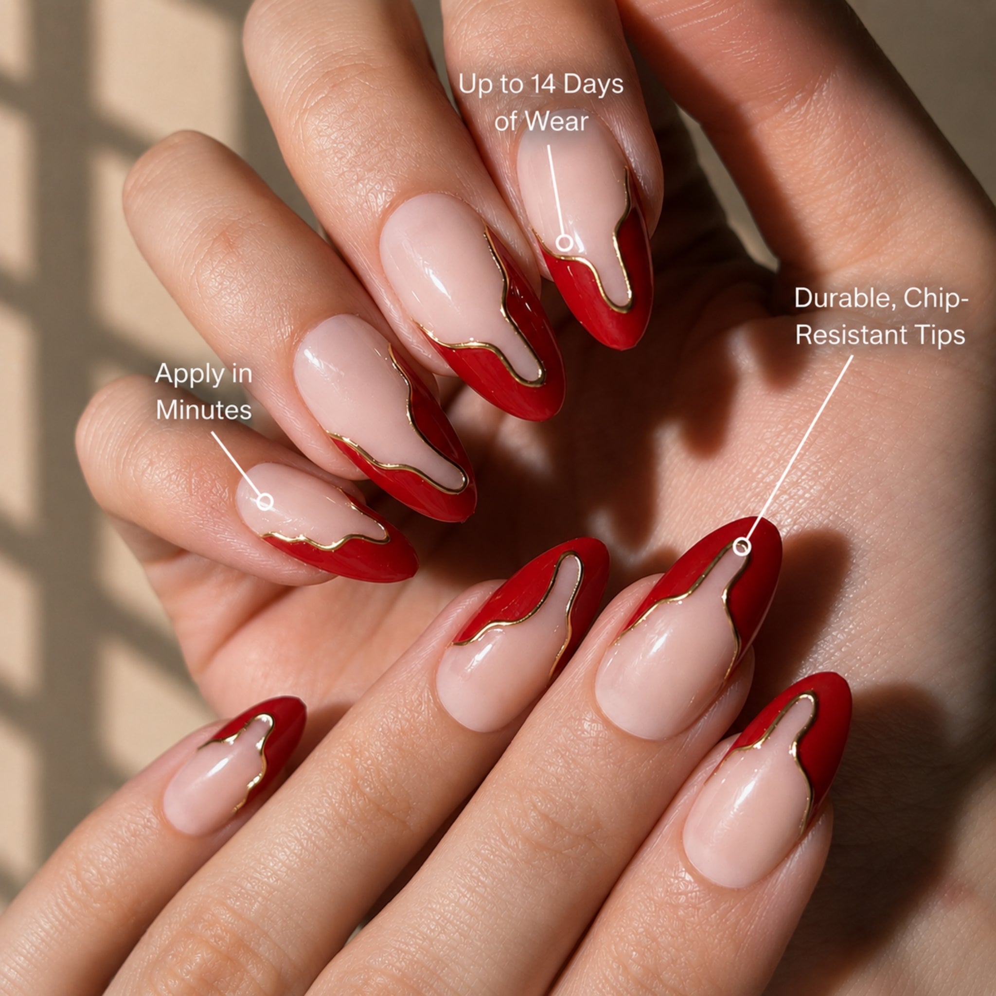 paintlab-hot-siren-almond-press-on-nails image 2