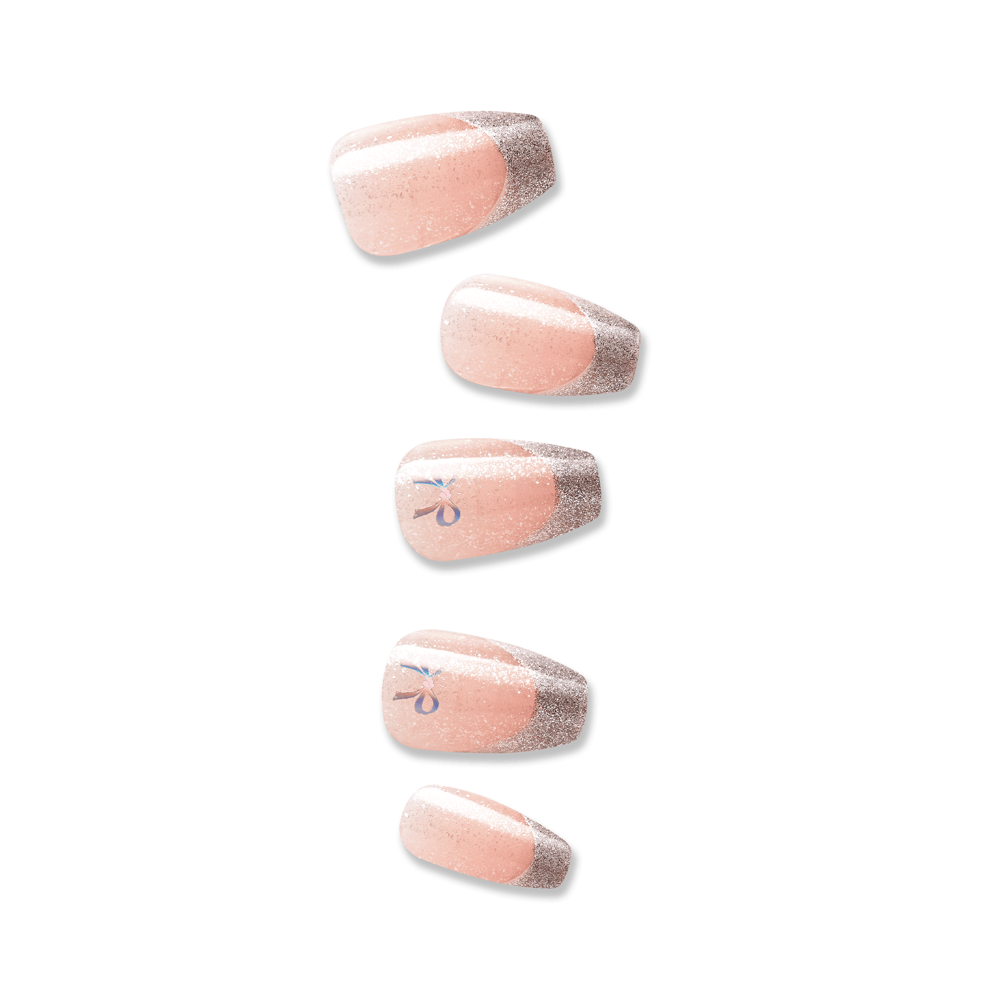 impress-premium-memory-lane-no-glue-press-on-nails-french-design-metallic-silver image 1