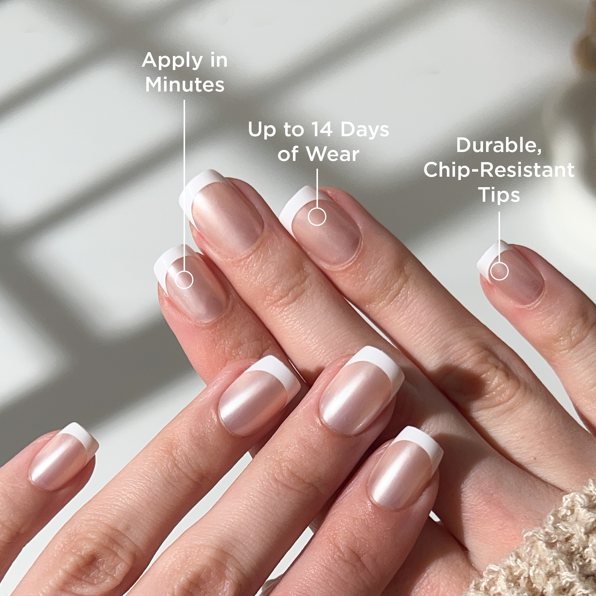 paintlab-iconic-frenchie-short-square-press-on-nails-classic-french-manicure image 2