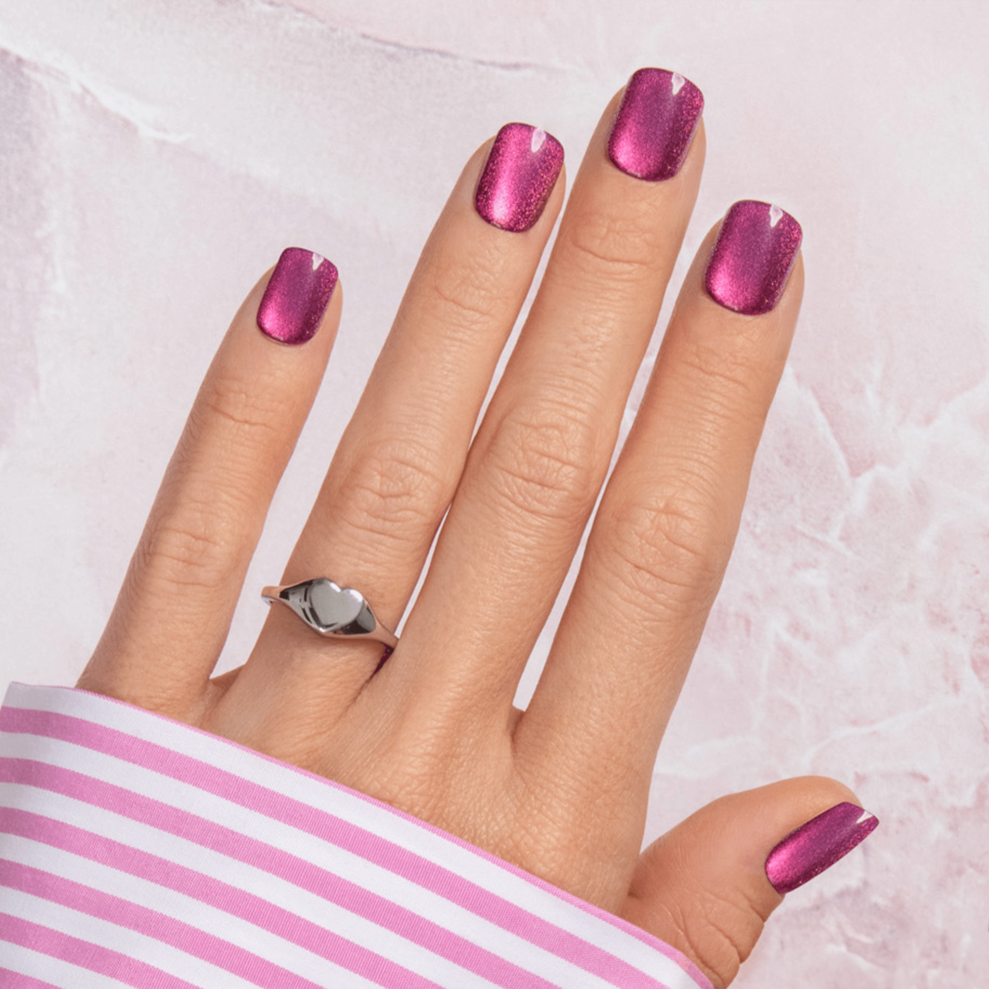 impress-colorfx-levels-no-glue-press-on-nails-pink-short-squoval image 2