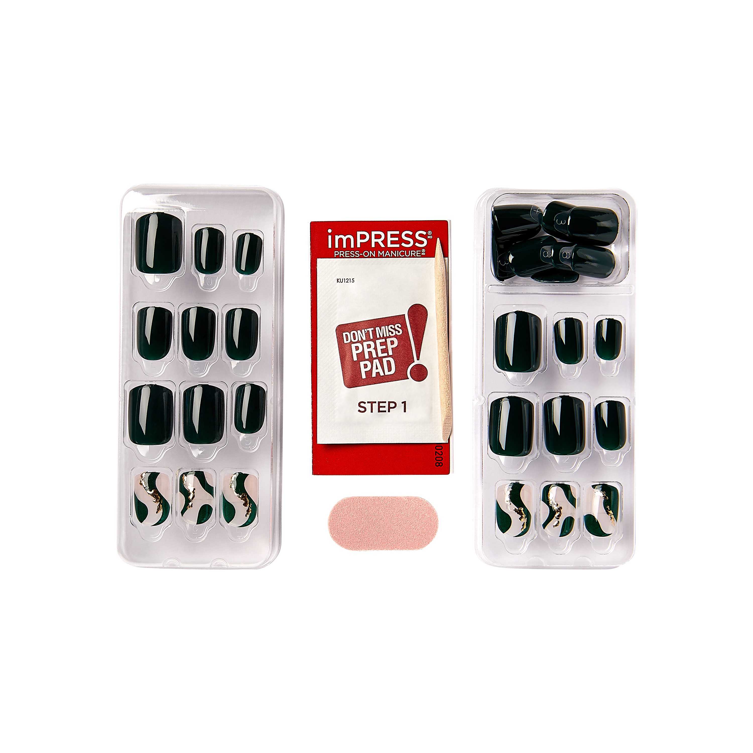 impress-time-lapse-no-glue-press-on-nails-green-short-squoval image 3