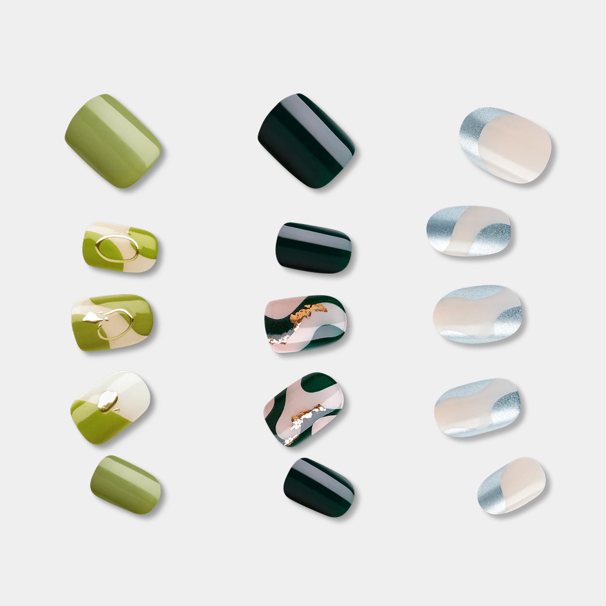 impress-design-press-on-nails-bundle-abstract-energy-3-sets-glossy-finish image 2