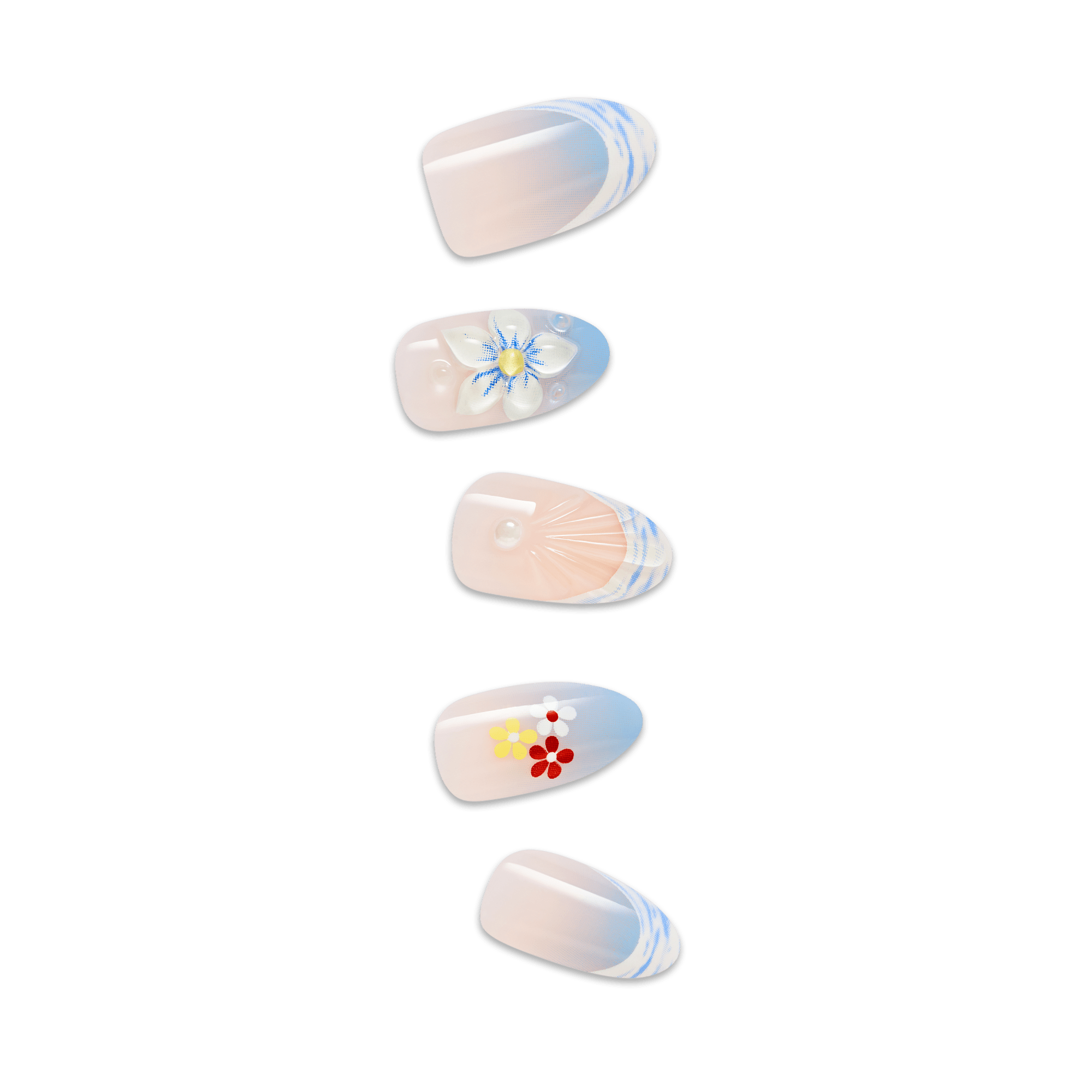 impress-design-no-glue-fake-press-on-nails-amerie-french-design-multicolor-mediu image 1