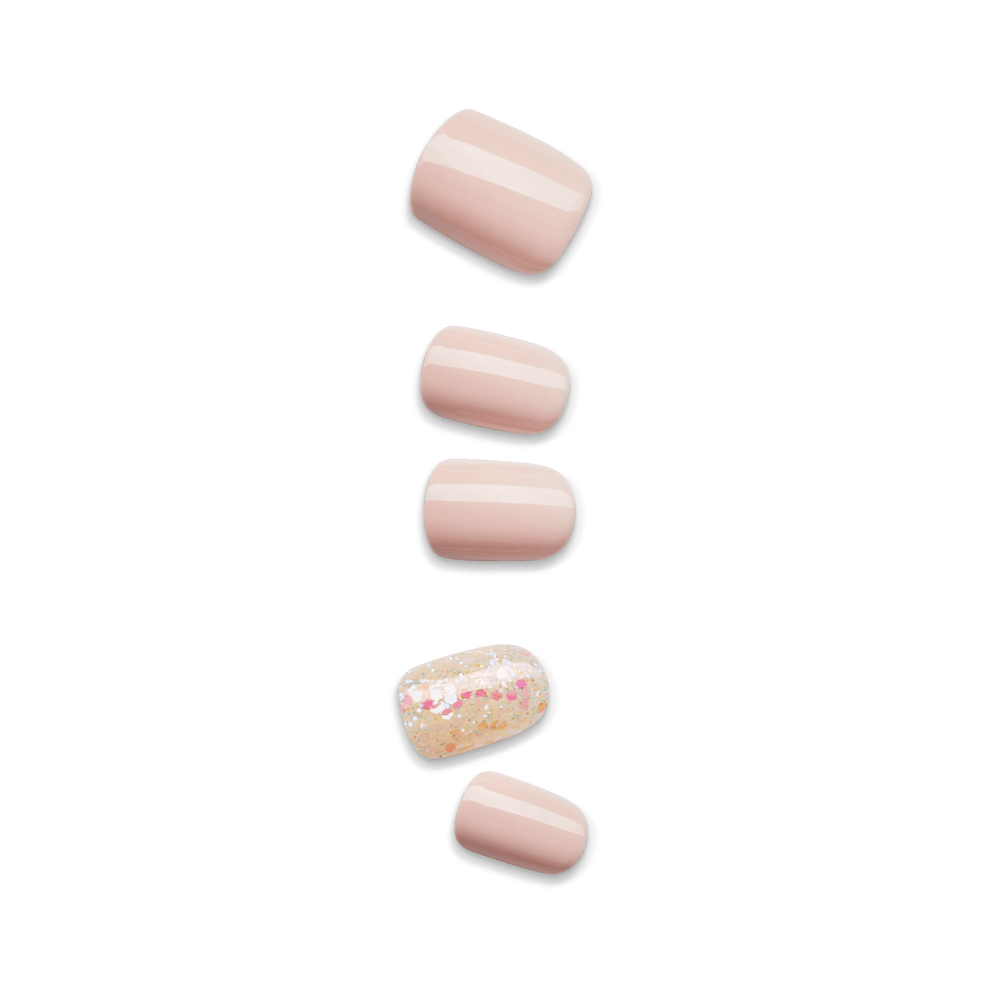 impress-dorothy-design-no-glue-press-on-nails-pink-short-squoval image 1