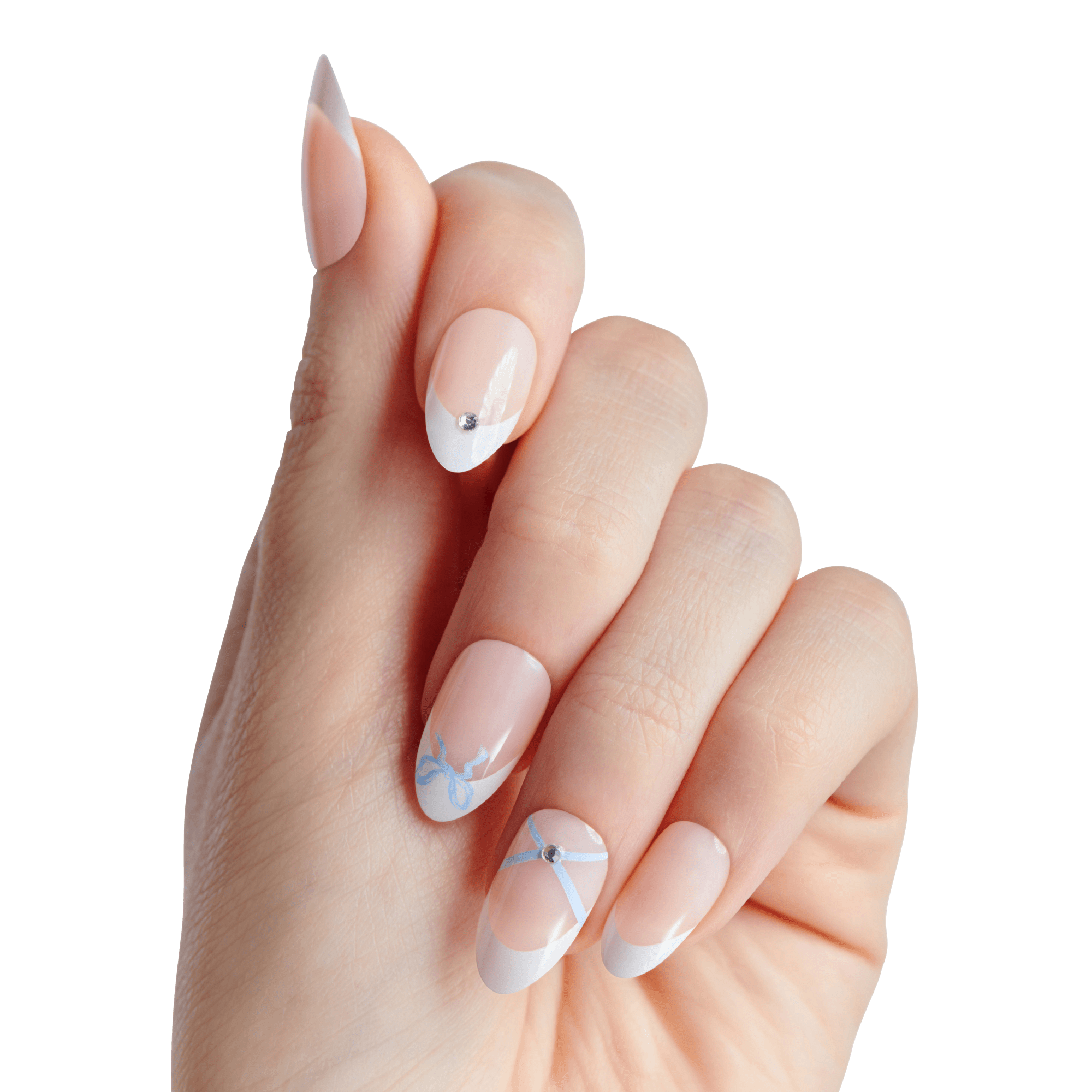 impress-design-no-glue-fake-press-on-nails-hearty-white-blue-medium-almond-manic image 4
