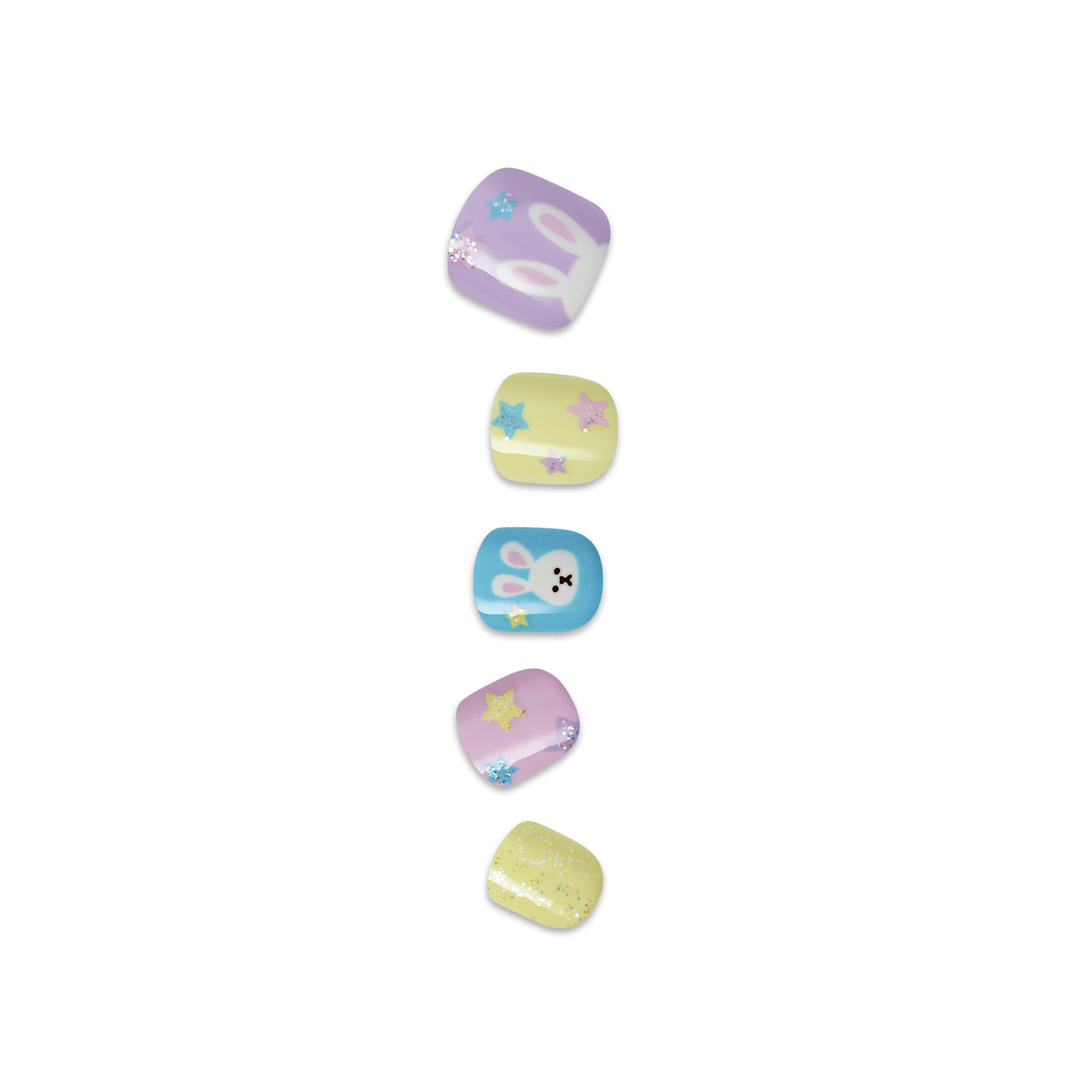 impress-kids-no-glue-press-on-nails-easter-charm-multicolor-squoval-20-nails image 1