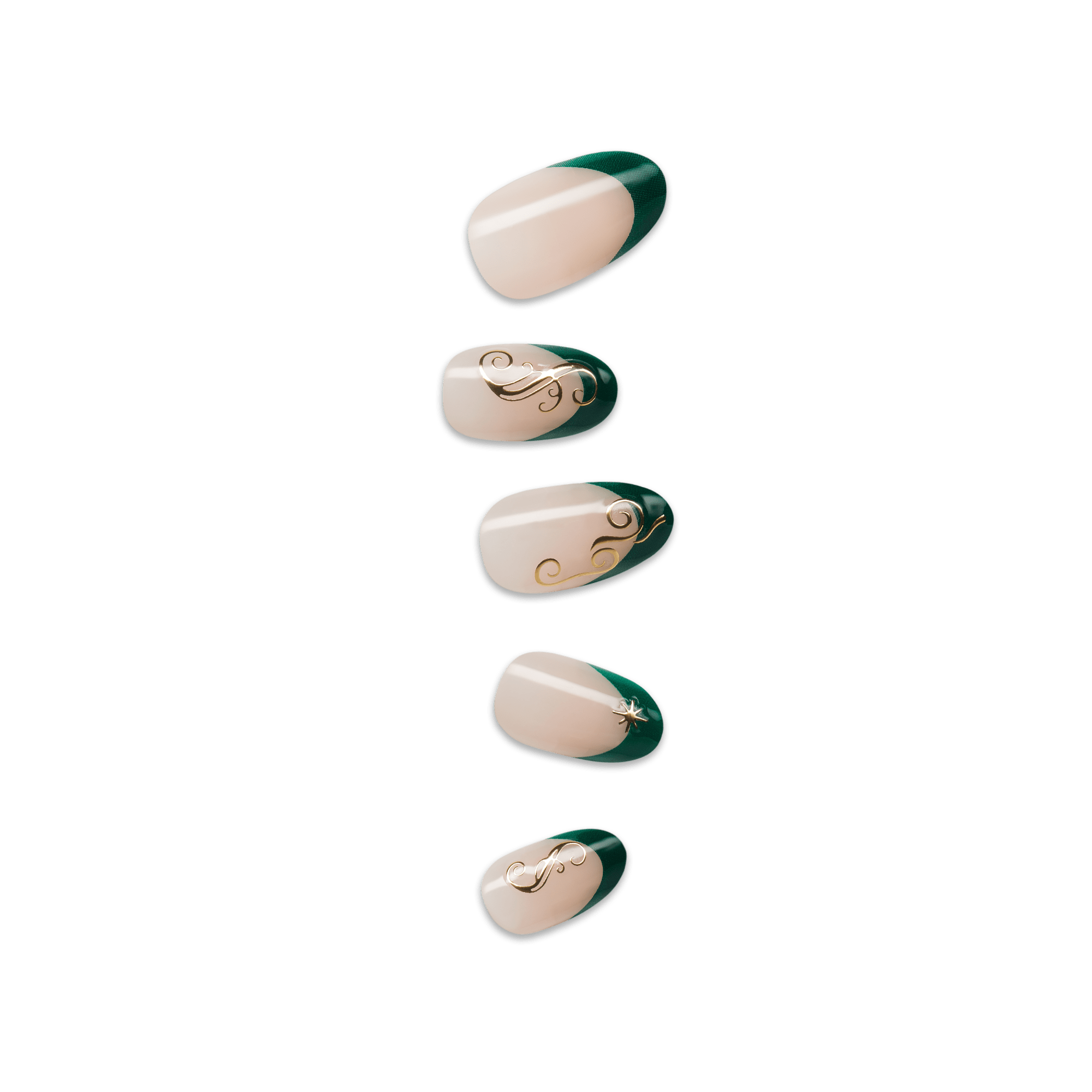 impress-wicked-x-impress-always-been-green-press-on-nails-green-french-tip-mediu image 1