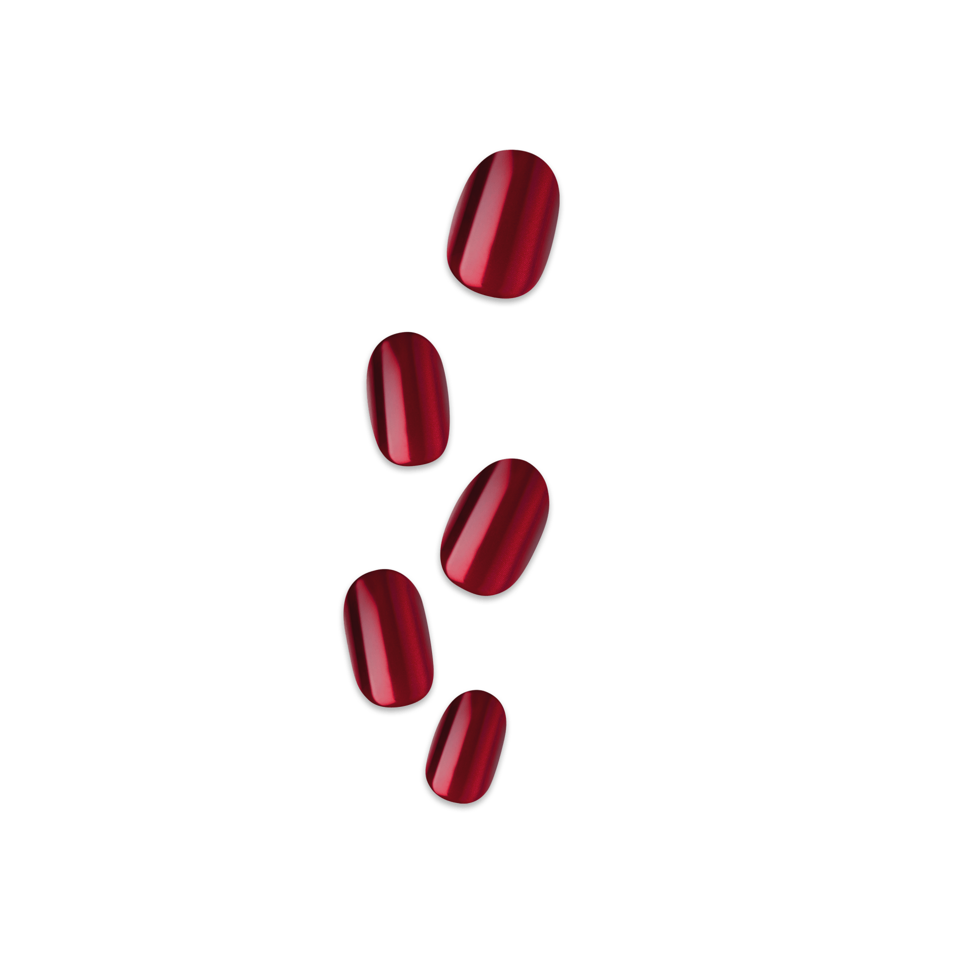 colorfx-by-impress-no-glue-fake-press-on-nails-hidden-gem-solid-red-short-oval-m image 1