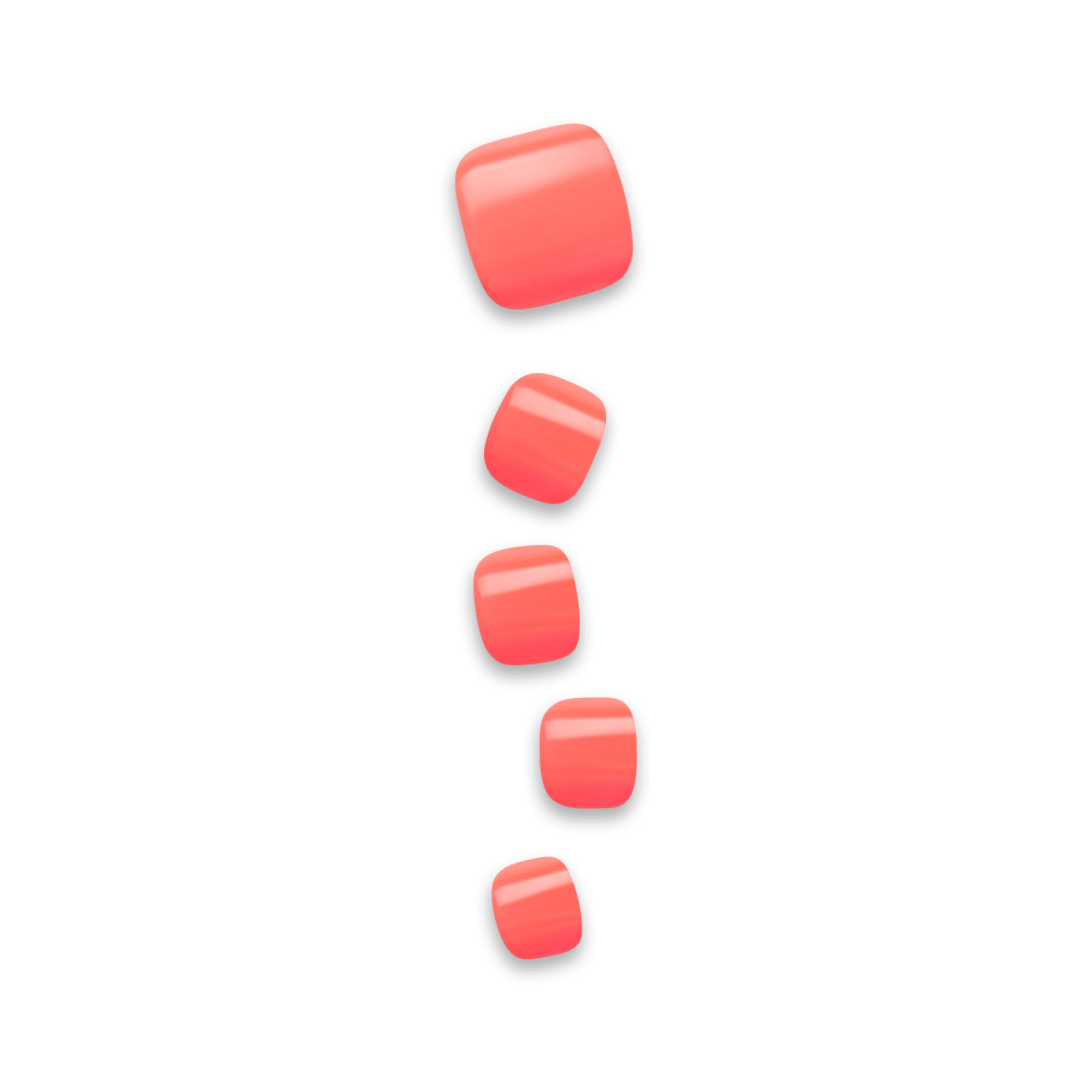 impress-pure-mood-no-glue-press-on-toenails-orange-squoval-short-24-fake-nails image 1