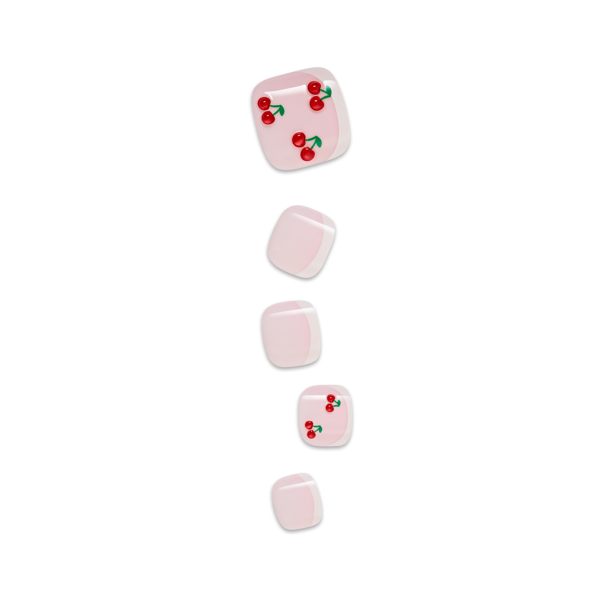 impress-design-sweet-life-no-glue-press-on-toenails-french-cherry-design-short-s image 1