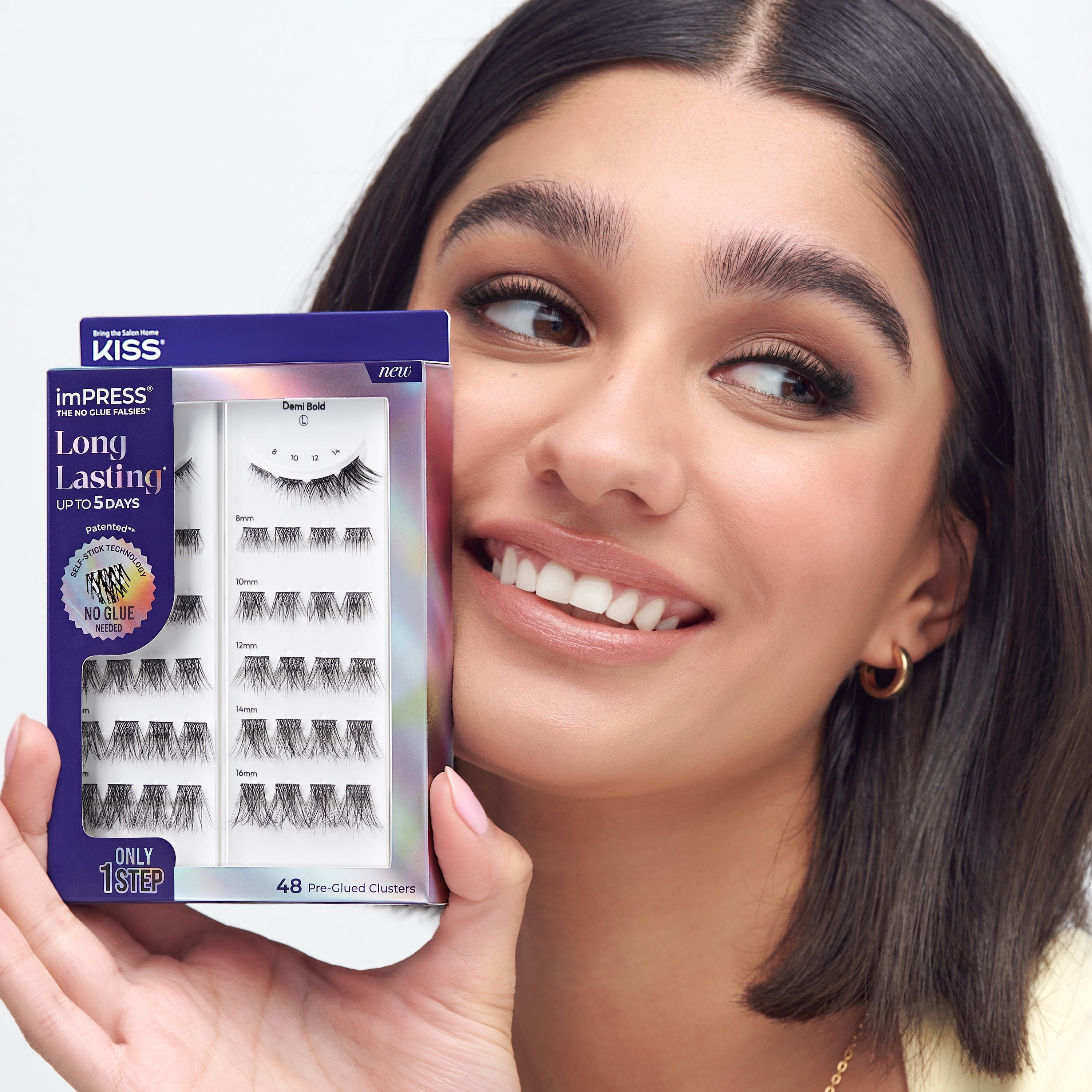 impress-falsies-long-lasting-pre-glued-eyelashes-demi-bold-48-clusters-8mm-16mm- image 3