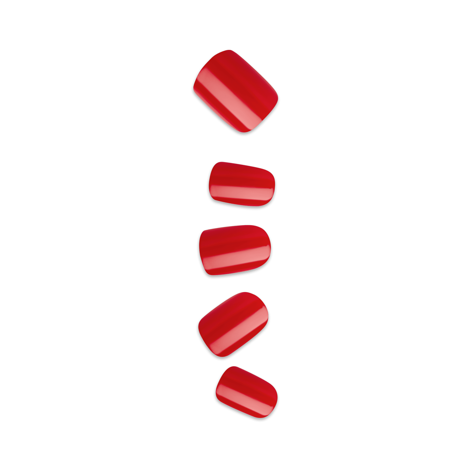 impress-color-no-glue-fake-press-on-nails-golden-harvest-solid-red-short-squoval image 1
