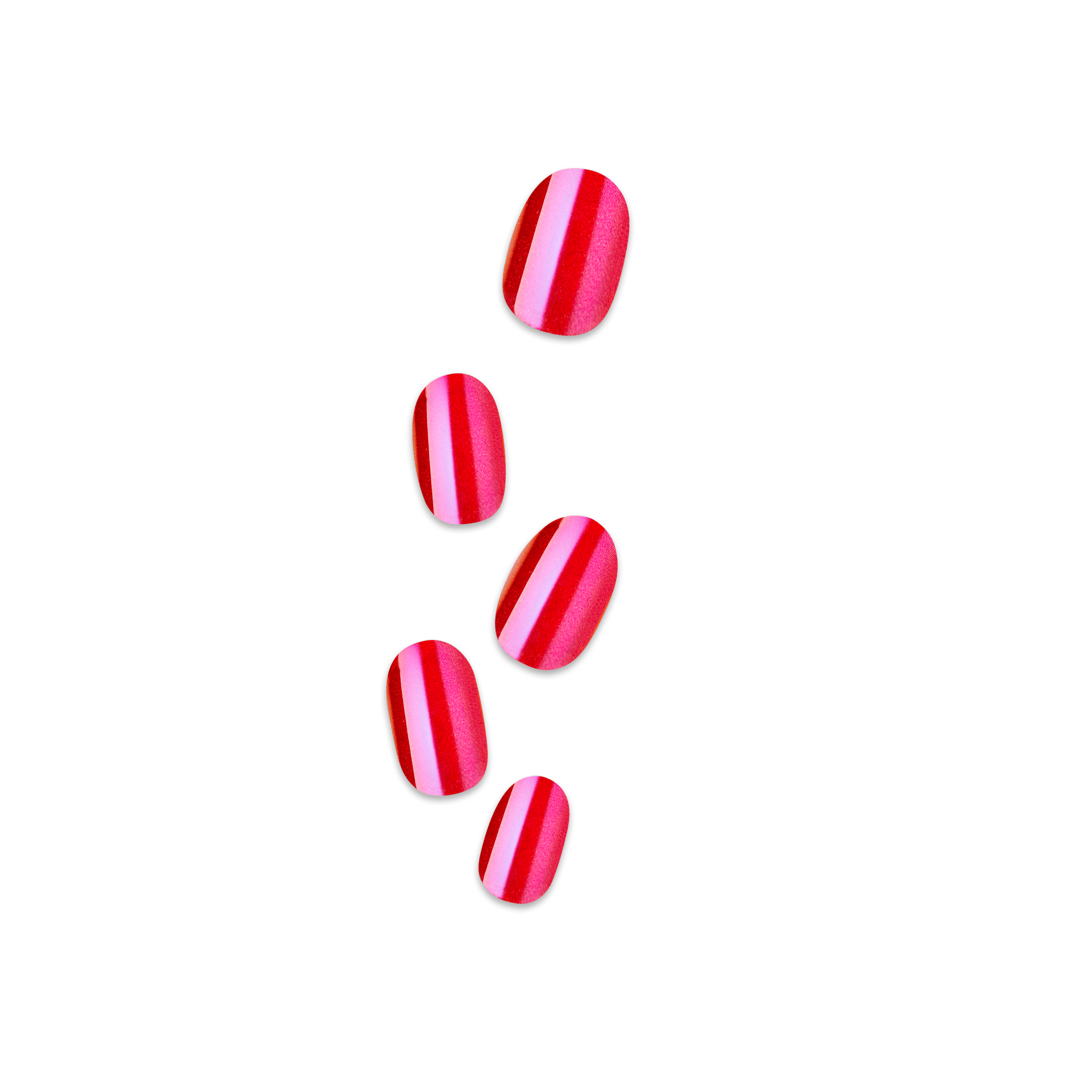impress-colorfx-floating-no-glue-press-on-nails-pearl-effect-solid-pink-short-ov image 1