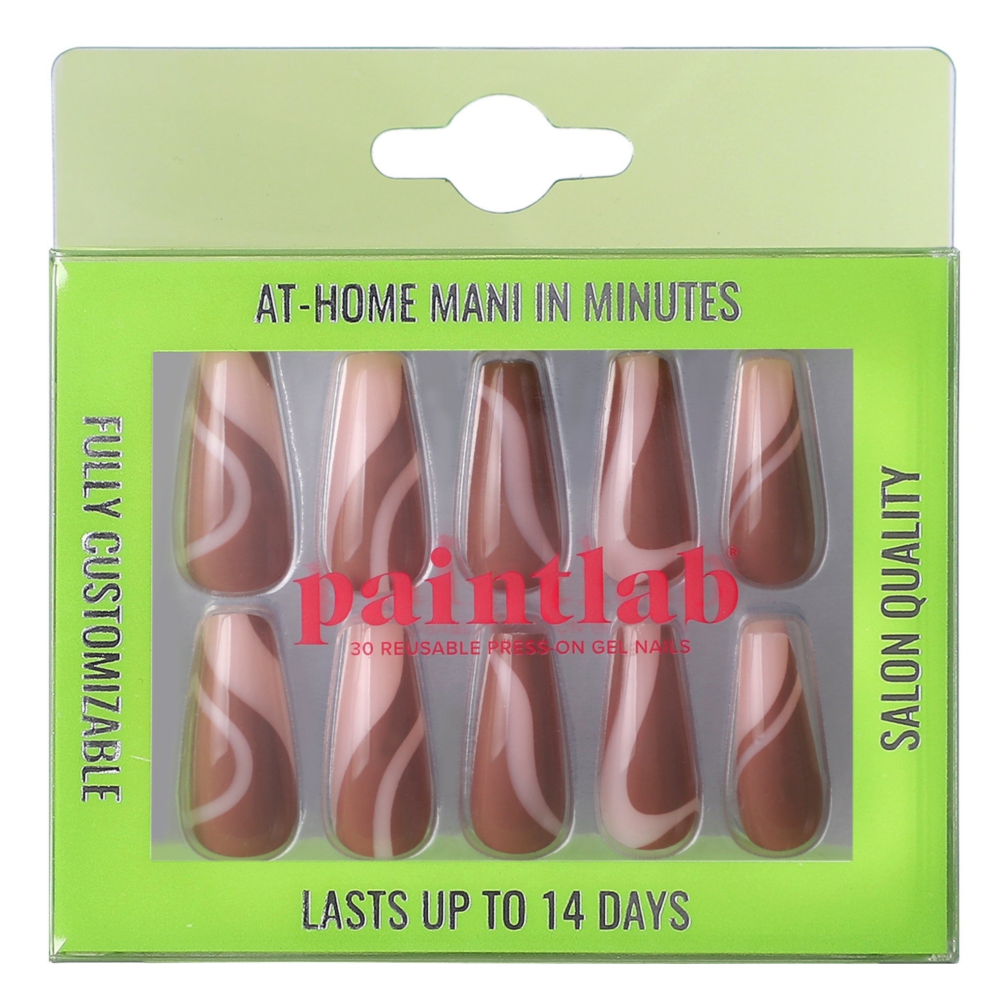 paintlab-latte-coffin-sleek-press-on-nails image 1