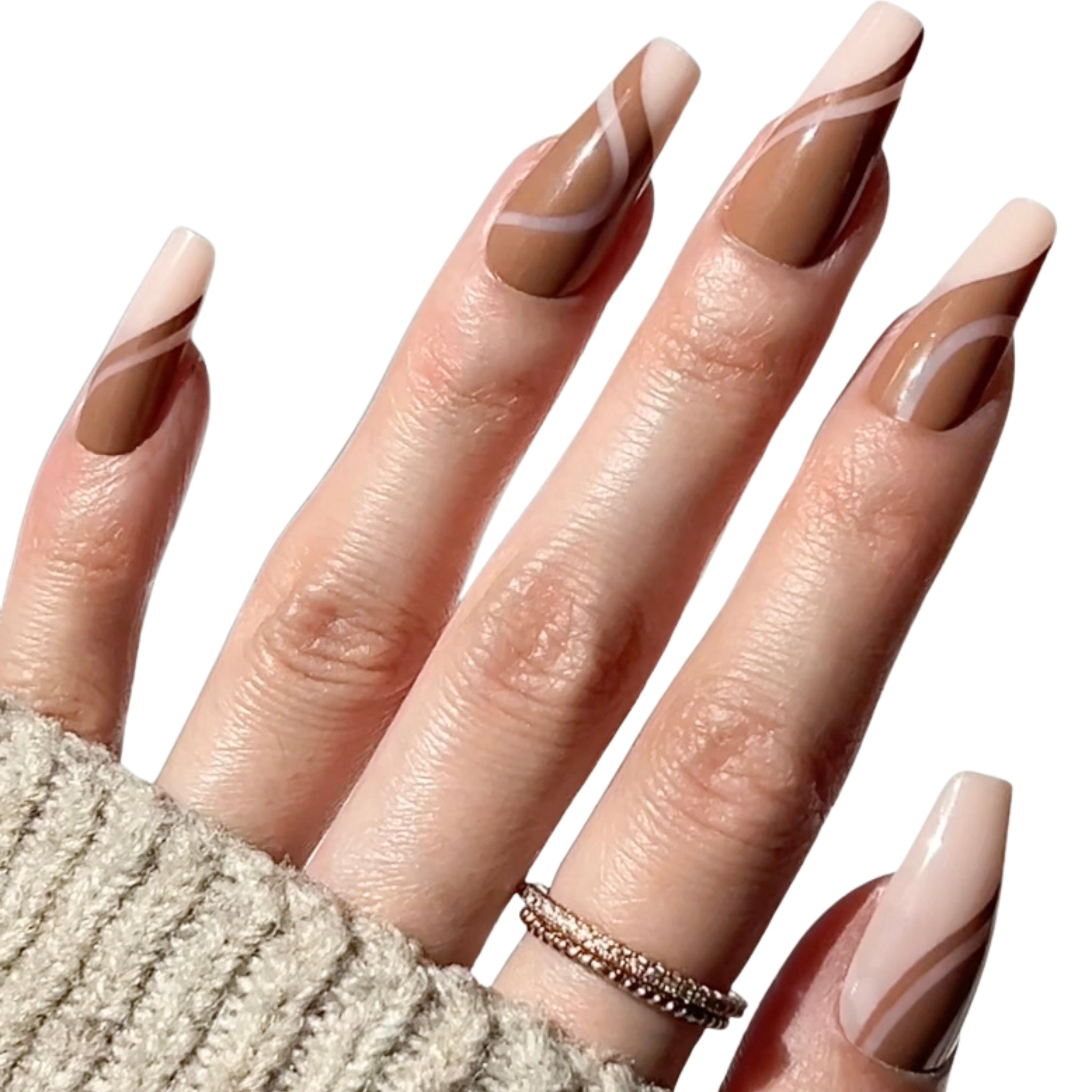 paintlab-latte-coffin-sleek-press-on-nails image 2