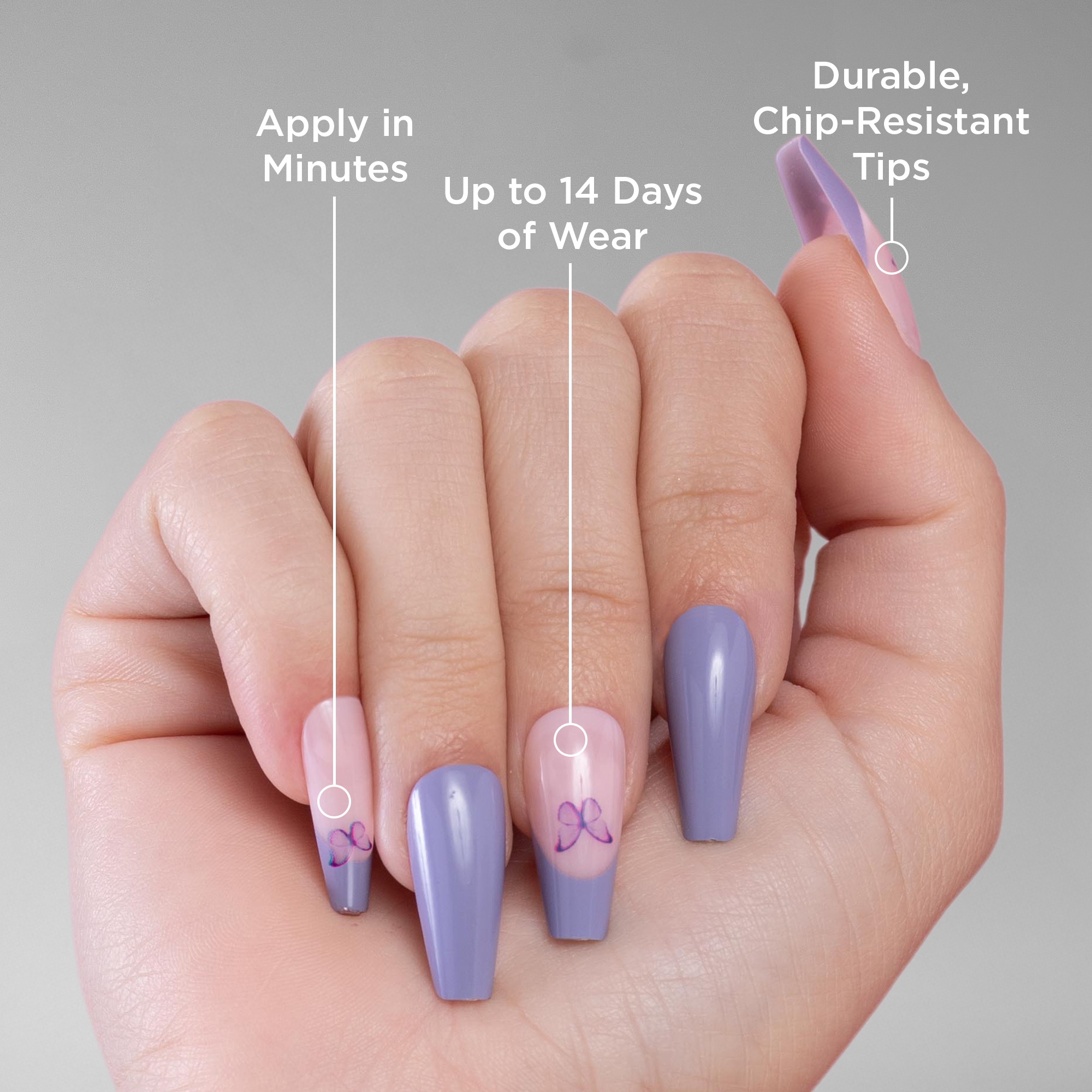 paintlab-lavender-butterfly-coffin-sleek-press-on-nails image 2
