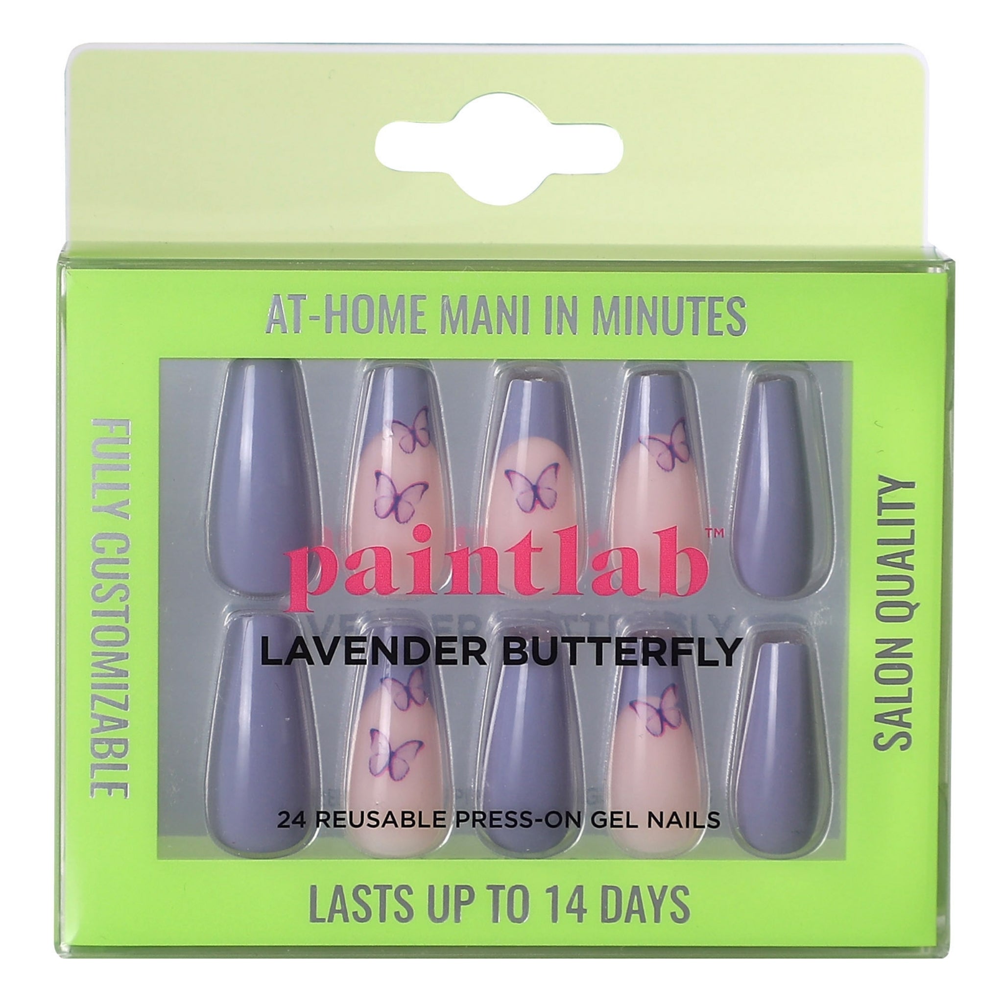 paintlab-lavender-butterfly-coffin-sleek-press-on-nails image 1