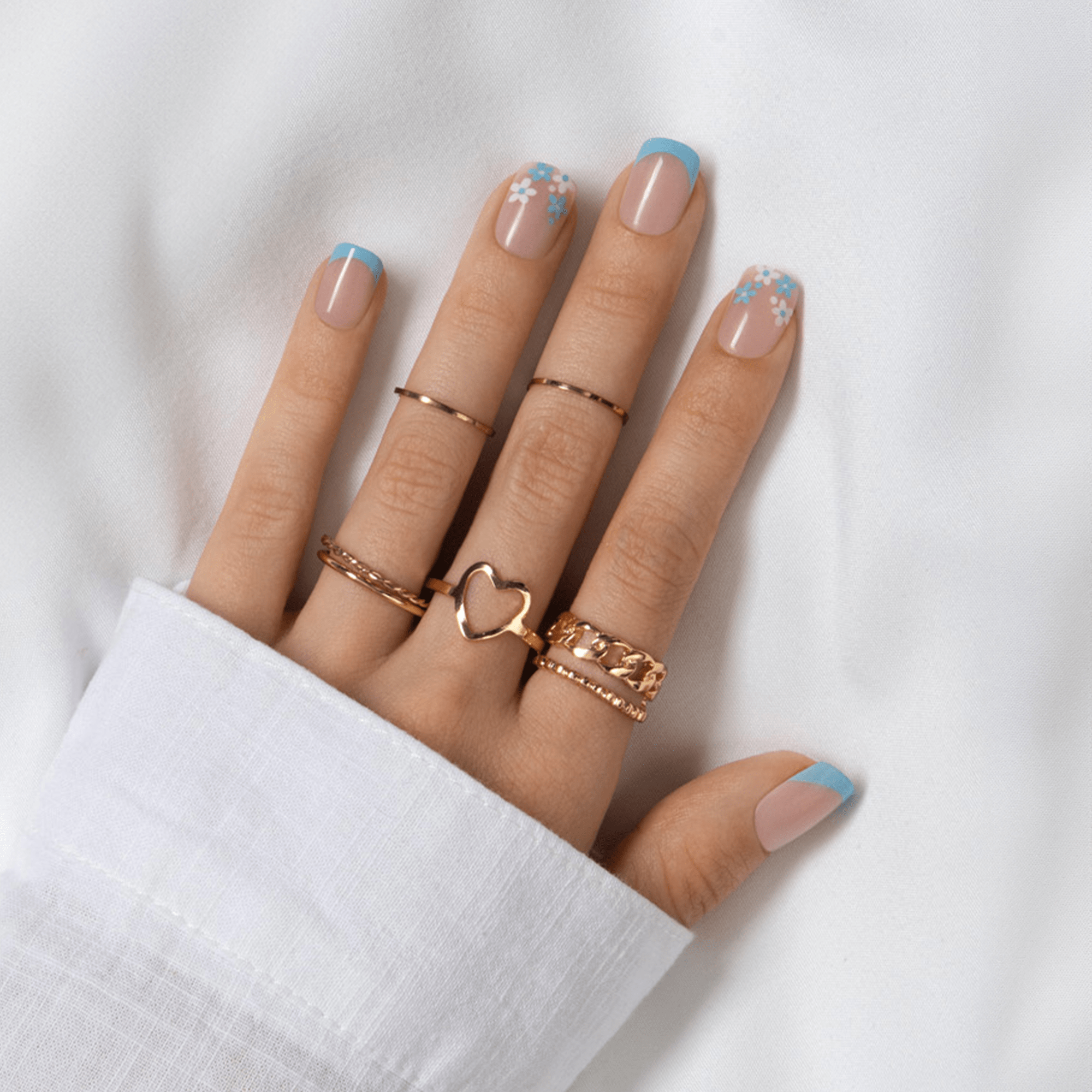 impress-french-no-glue-fake-press-on-nails-snooze-french-design-blue-short-squov image 2