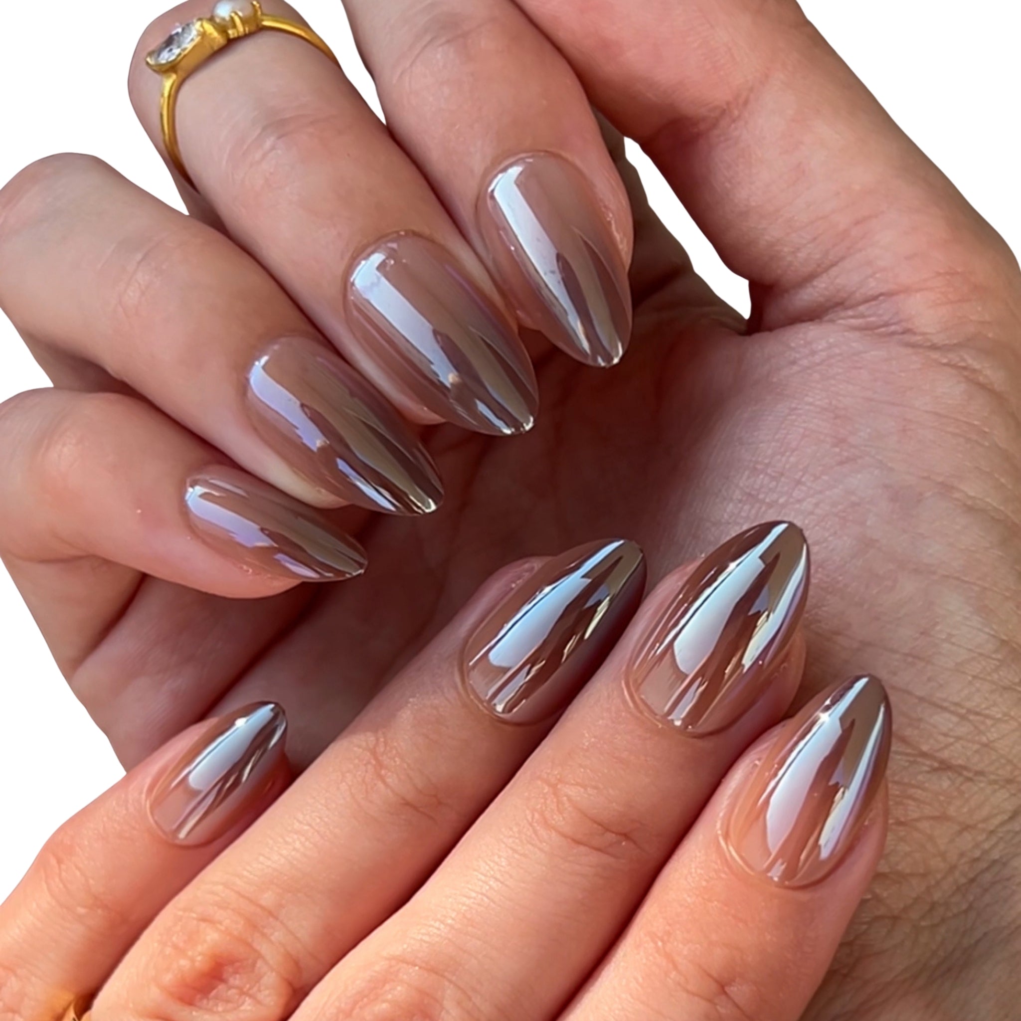 paintlab-maple-syrup-short-almond-press-on-nails image 2