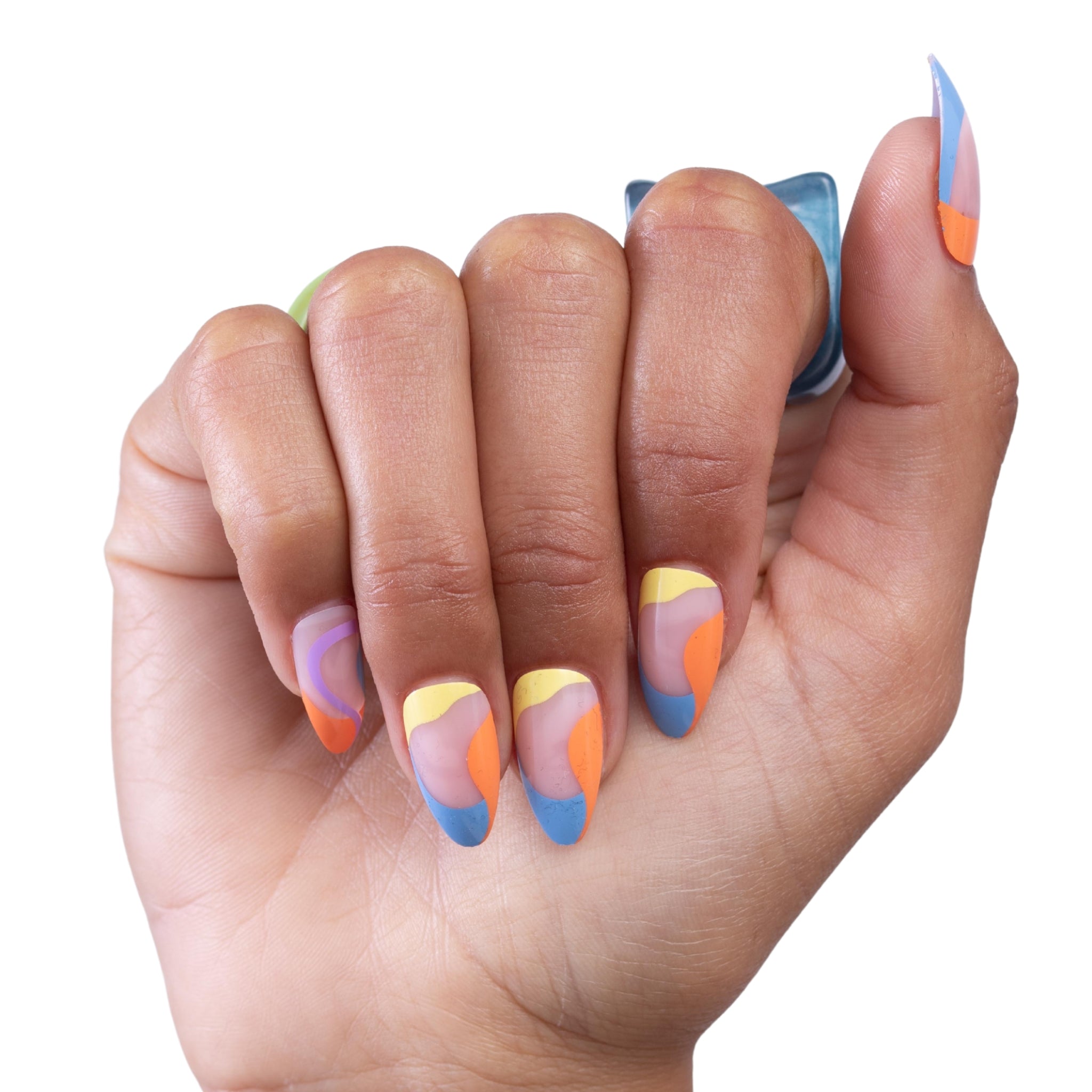 paintlab-melted-popsicle-almond-press-on-nails-summer-ombre-set image 2