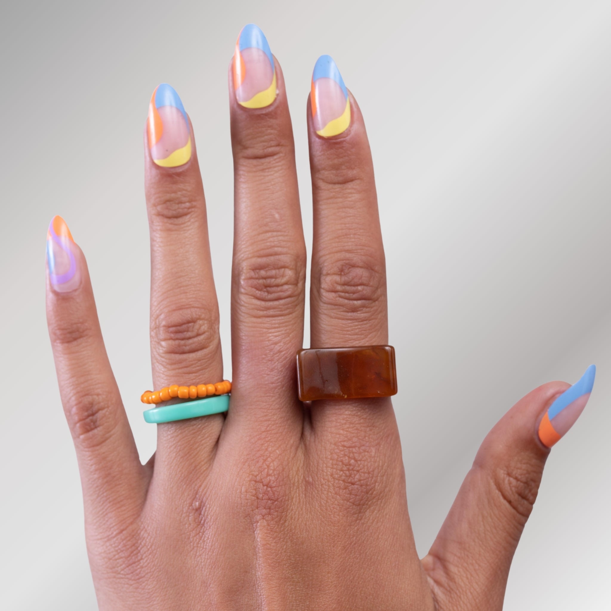 paintlab-melted-popsicle-almond-press-on-nails-summer-ombre-set image 5