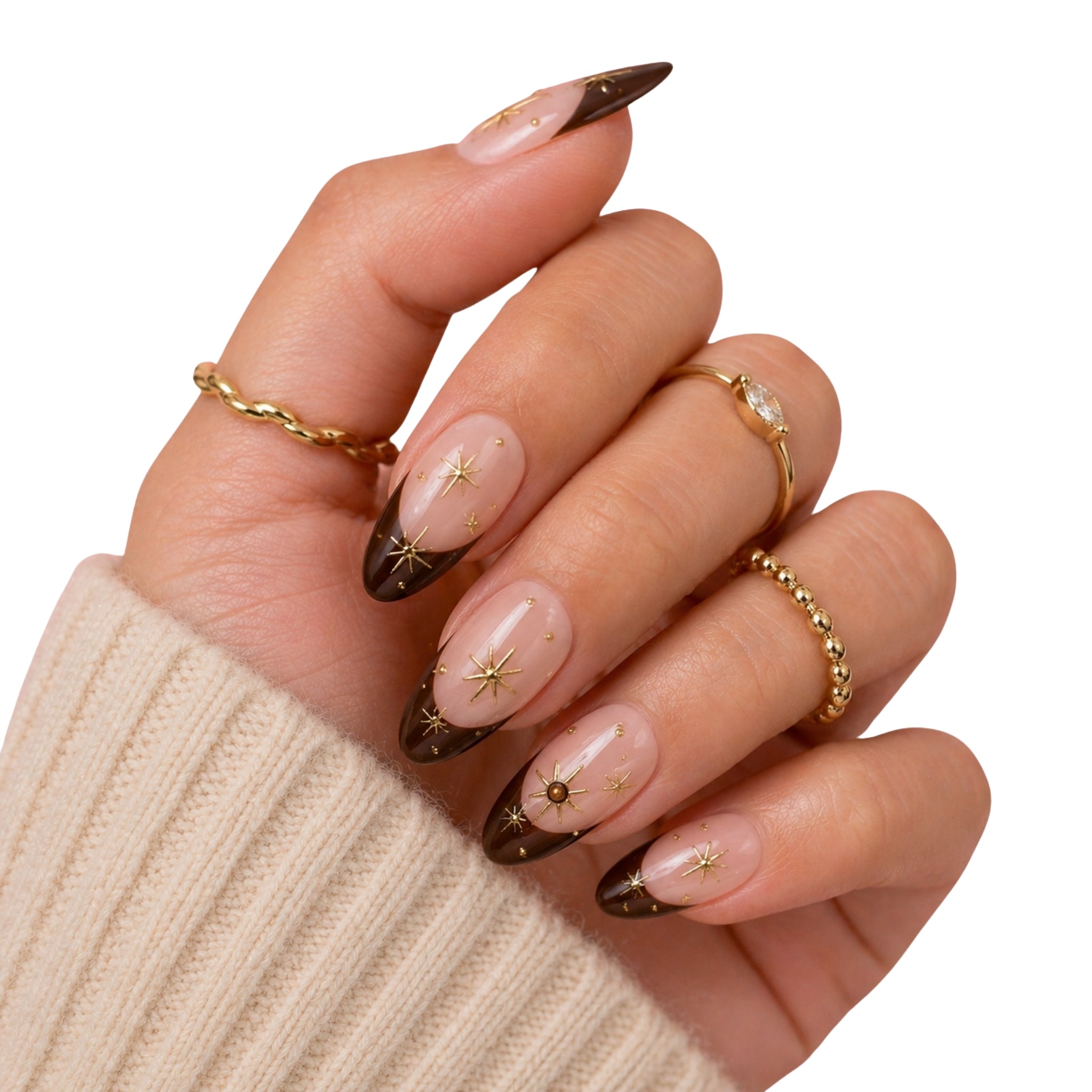 paintlab-midnight-espresso-almond-press-on-nails image 5