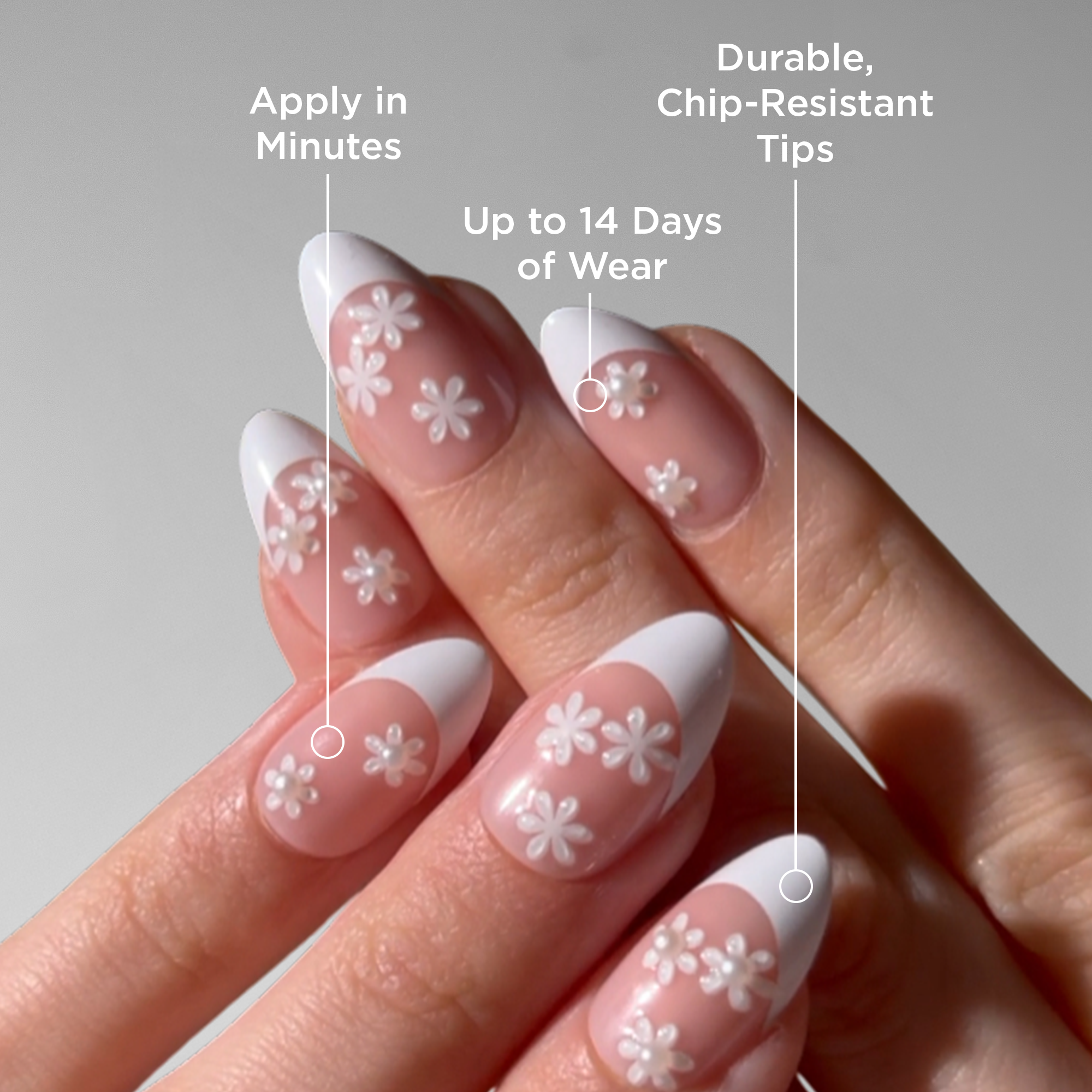 paintlab-miss-daisy-short-almond-press-on-nails image 2