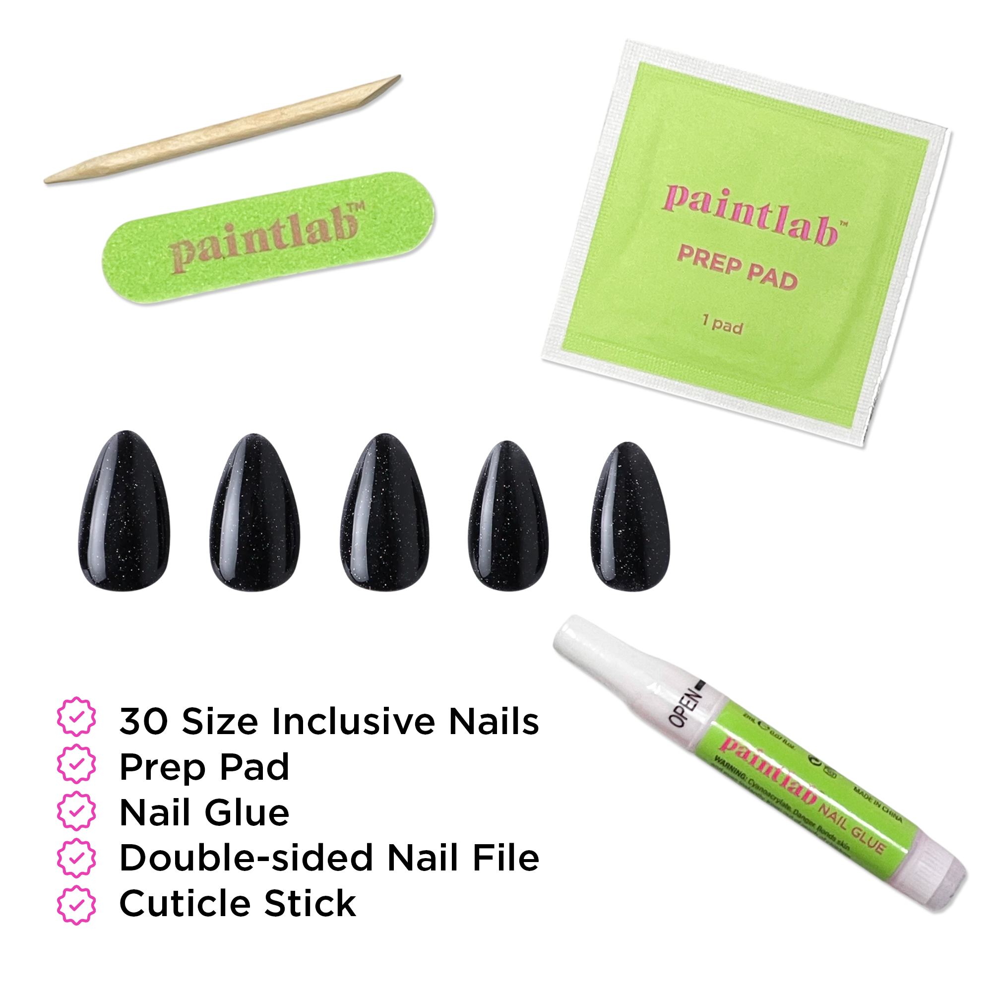 paintlab-night-crawler-short-almond-press-on-nails image 4