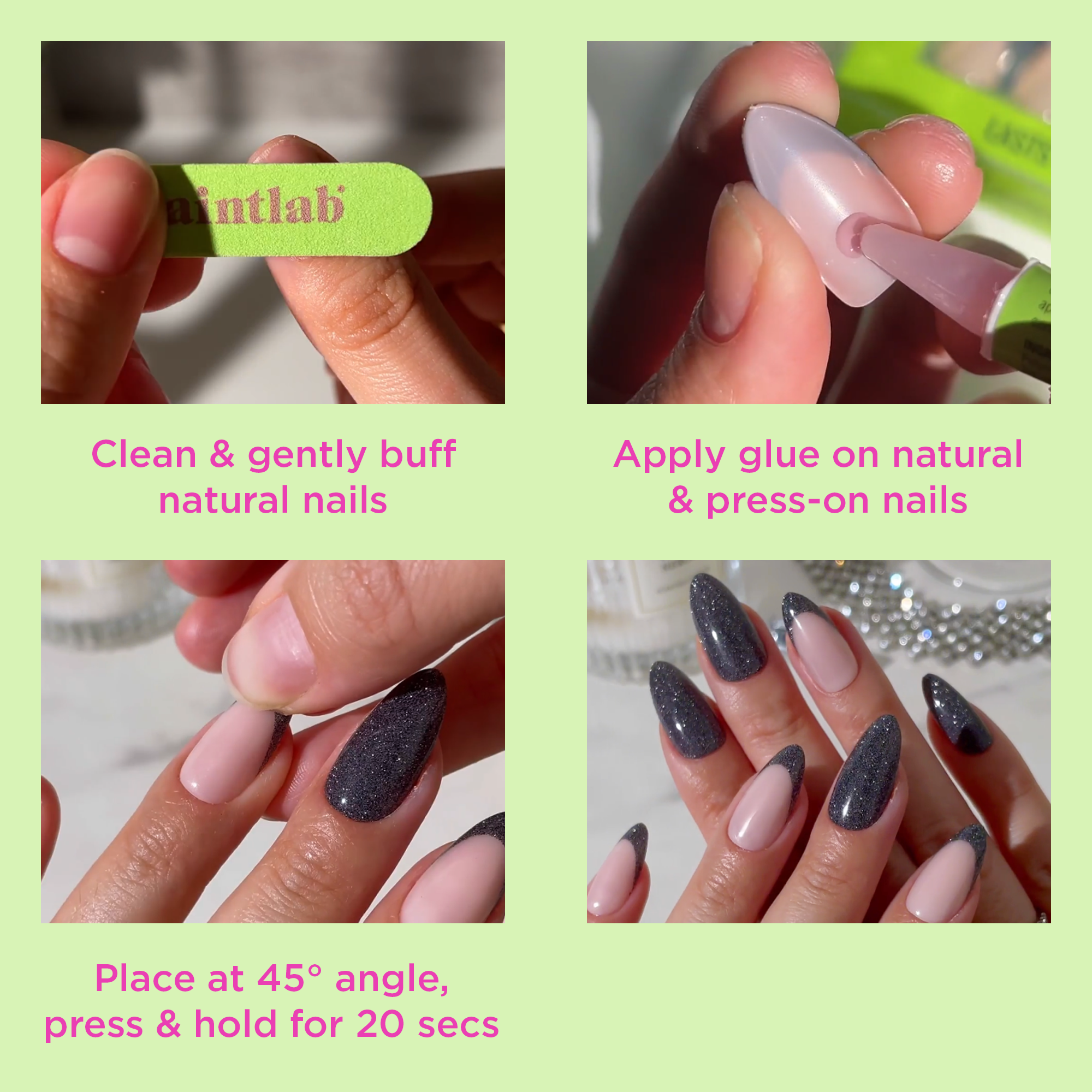 paintlab-night-crawler-short-almond-press-on-nails image 6