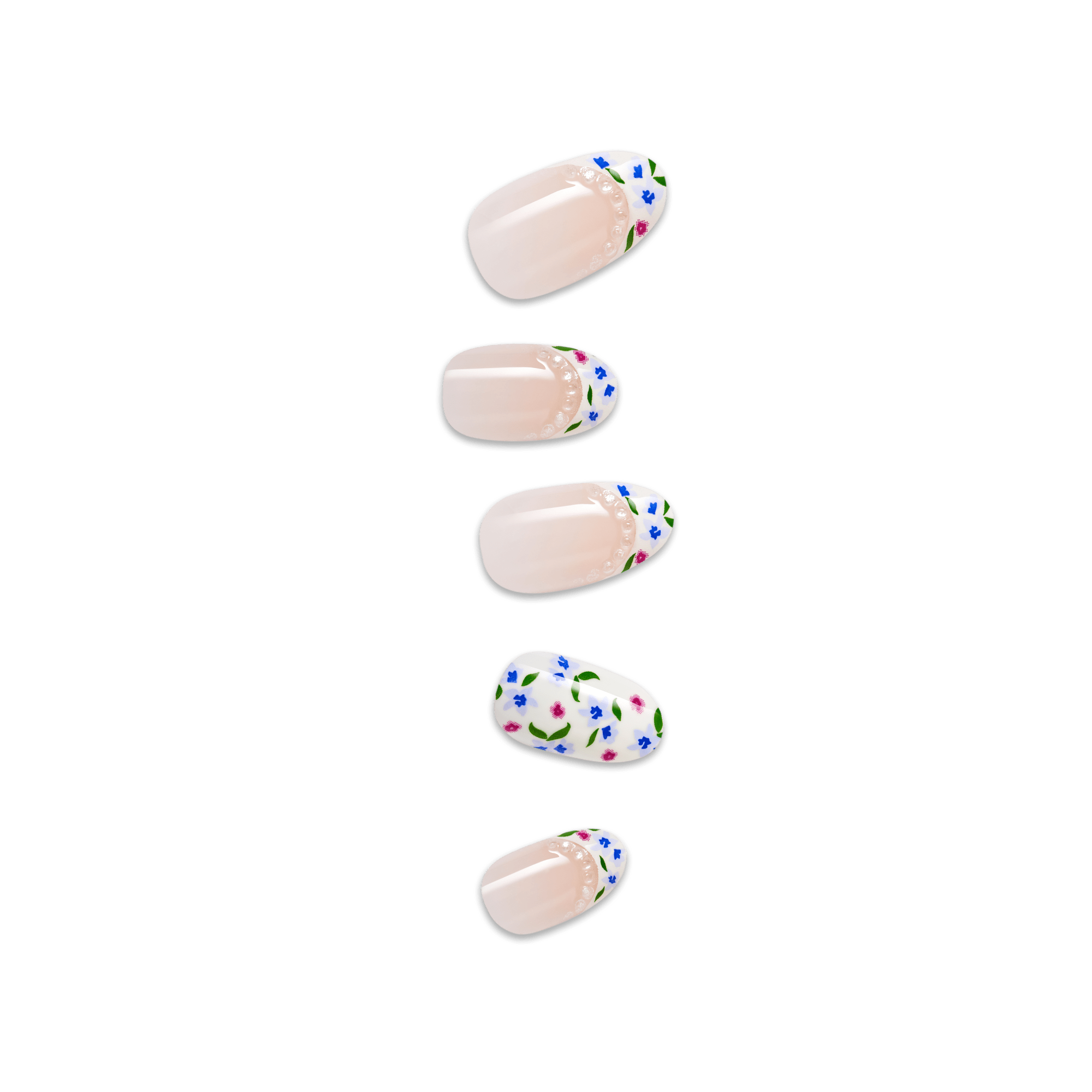 impress-design-no-glue-press-on-nails-happy-mood-french-design-multicolor-medium image 1