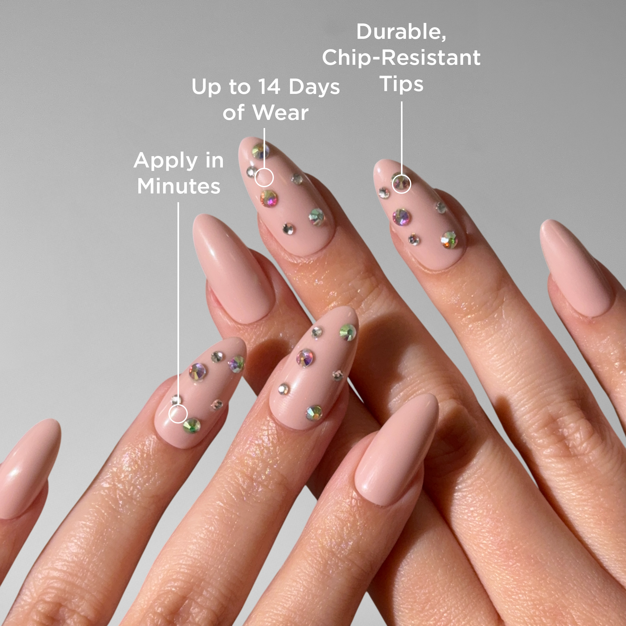 paintlab-nude-diamonds-almond-press-on-nails-with-3d-embellishments image 2