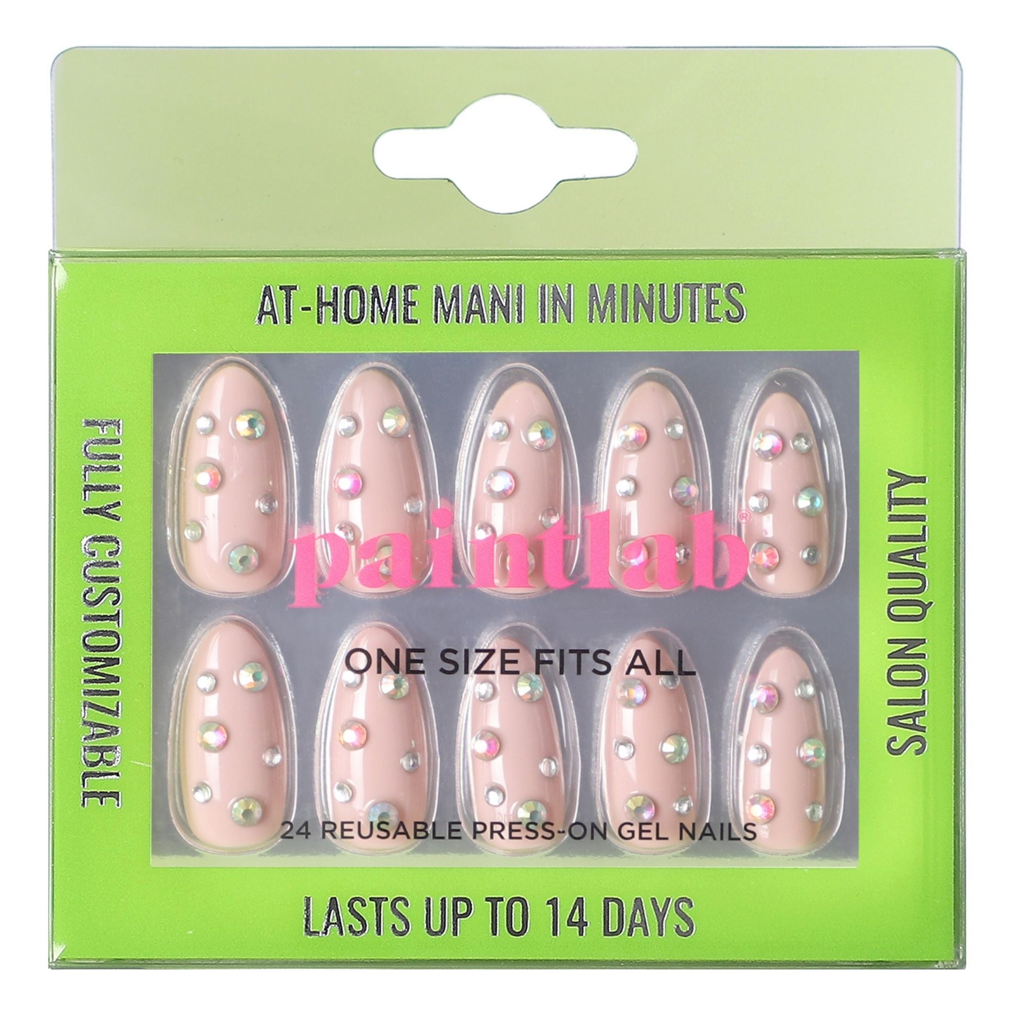 paintlab-nude-glitz-almond-press-on-nails image 1