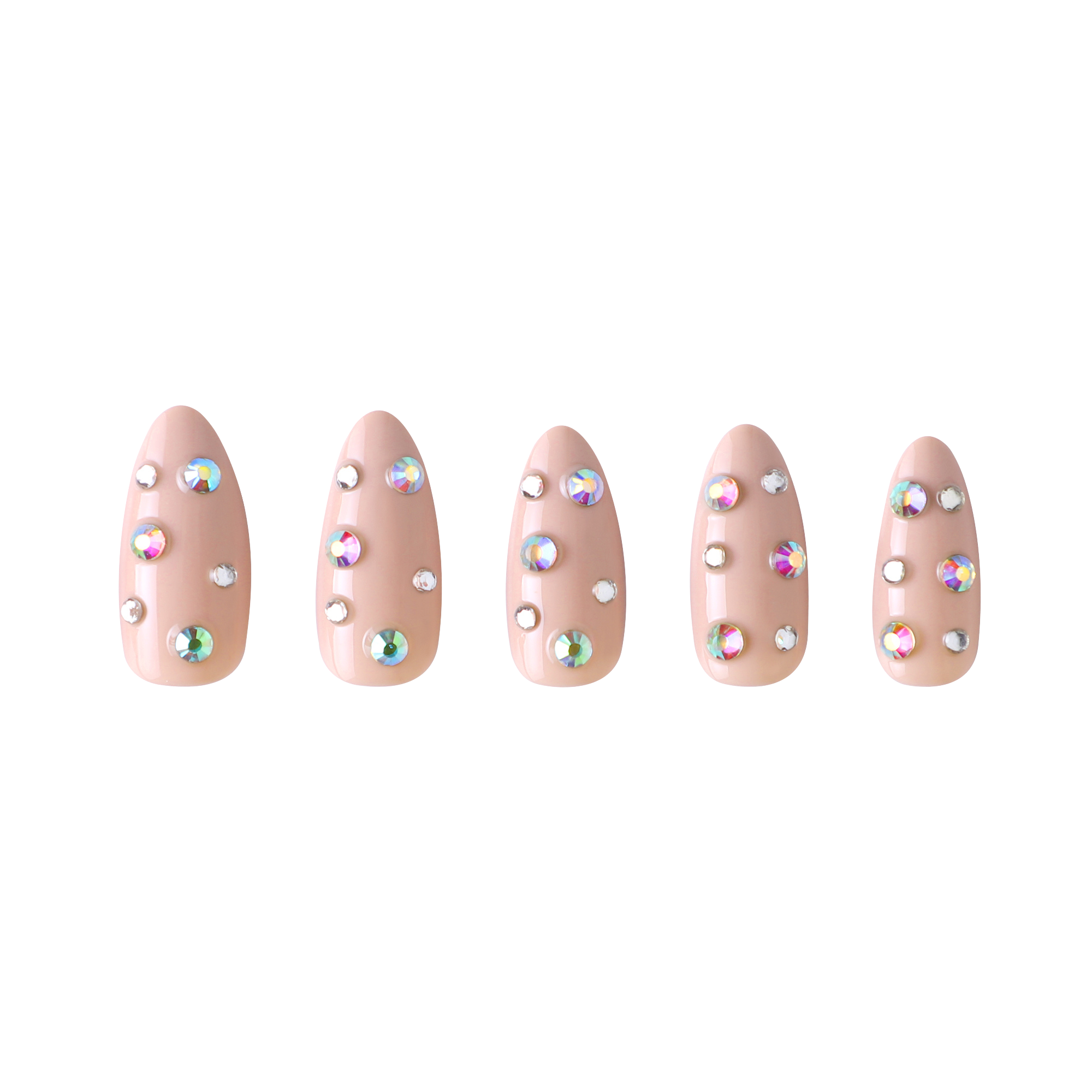 paintlab-nude-glitz-almond-press-on-nails image 3
