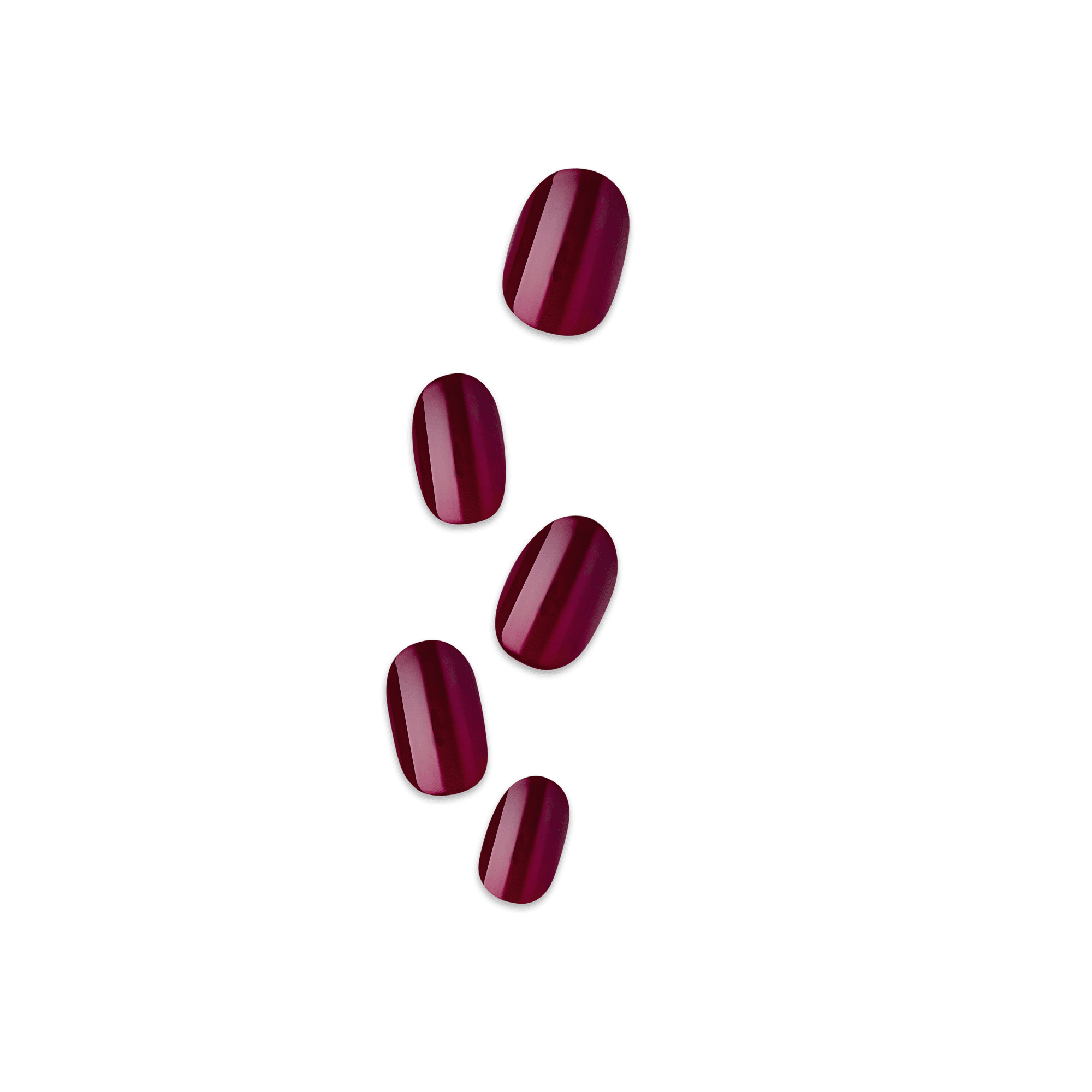 impress-over-you-color-no-glue-press-on-nails-solid-red-short-oval-30-count image 1