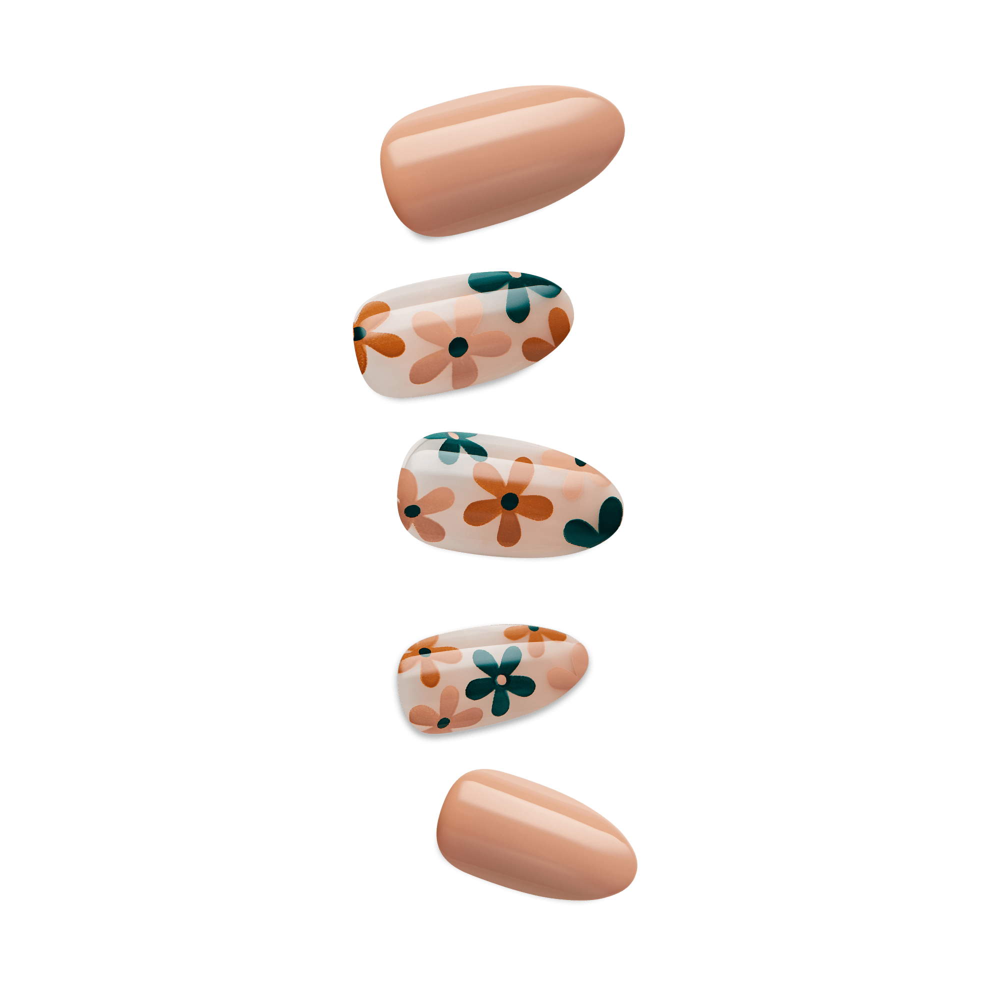 impress-design-no-glue-press-on-nails-as-it-was-multicolor-medium-almond-30-nail image 1