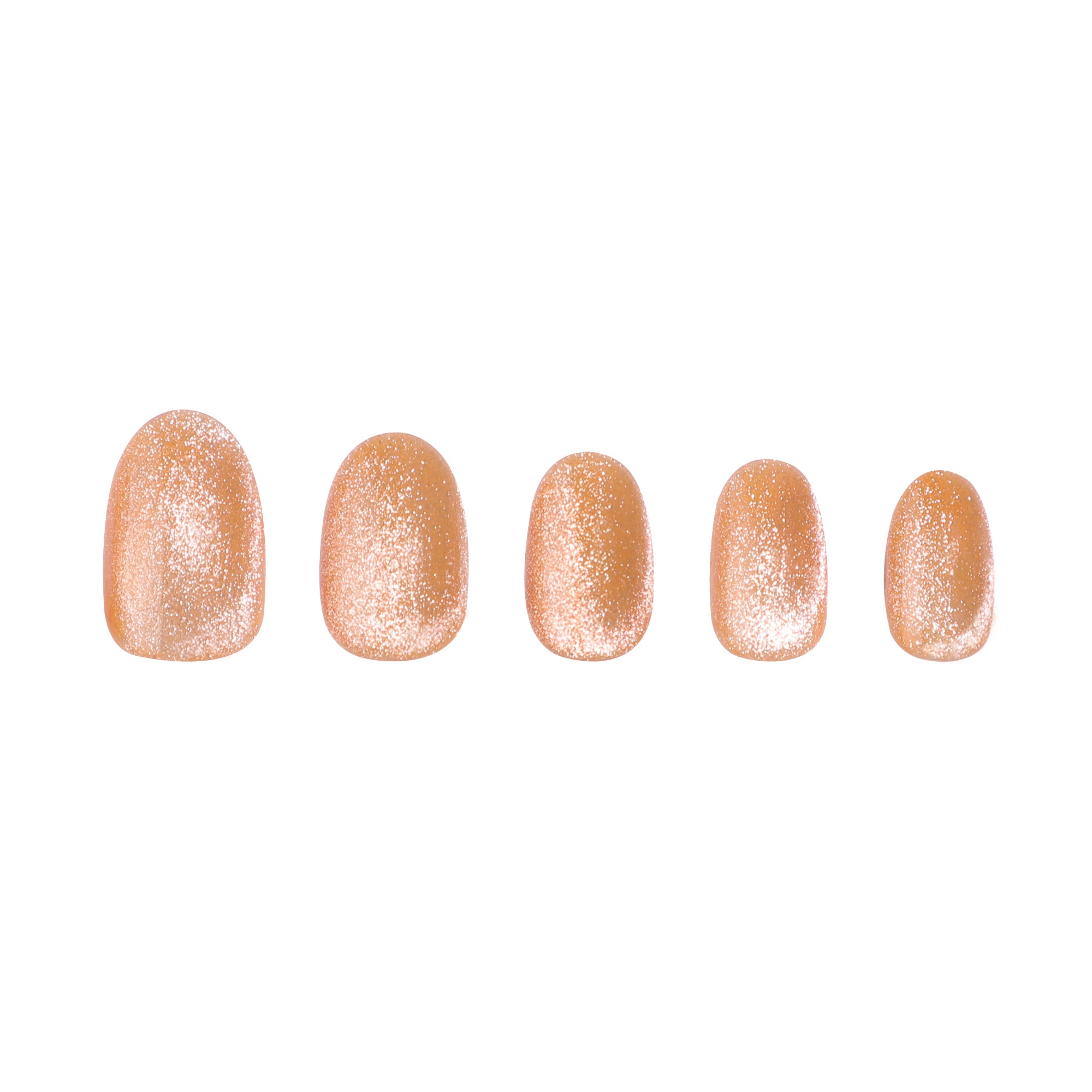 paintlab-orangesicle-cat-eye-oval-press-on-nails-striking-orange-with-shimmering image 2