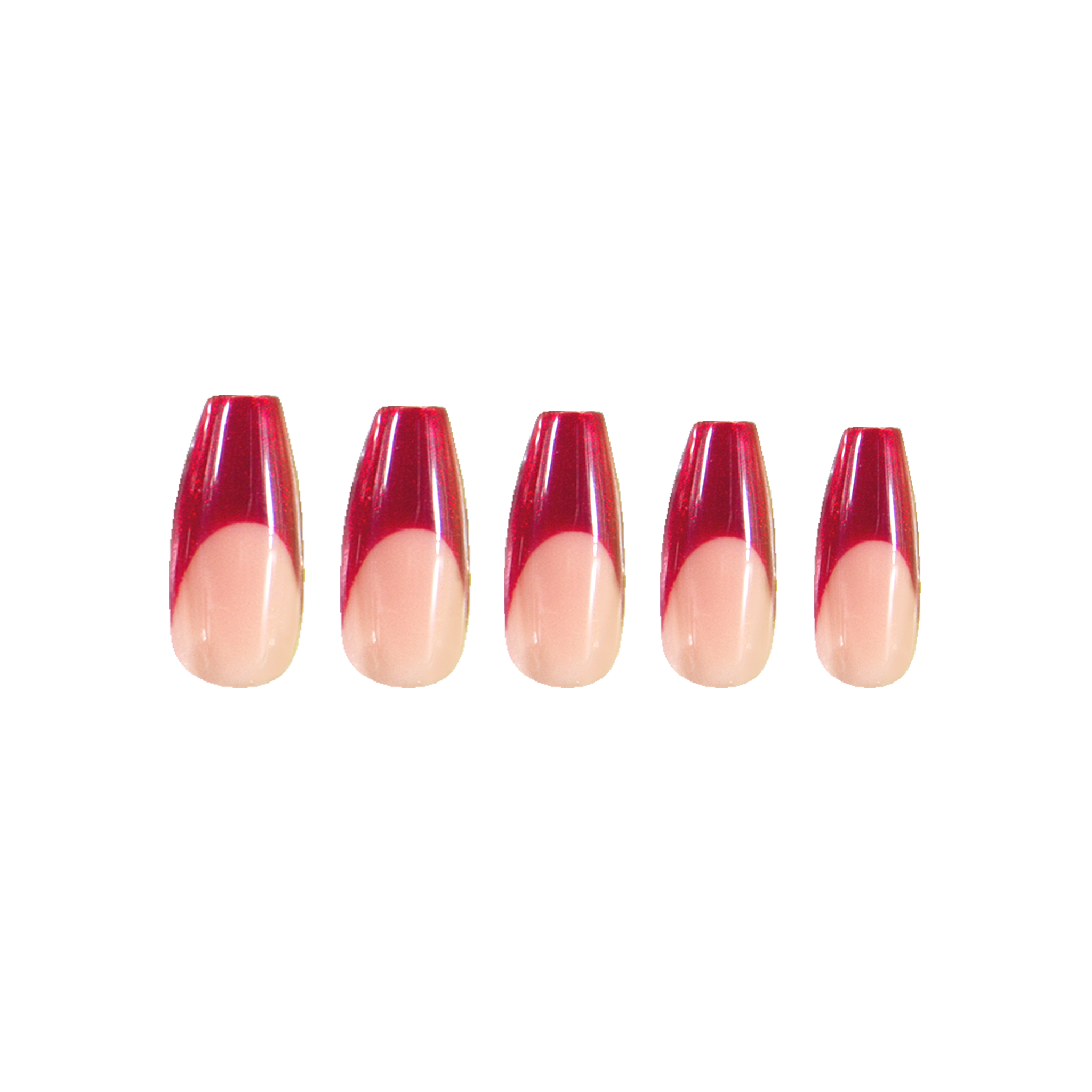 paintlab-red-chrome-coffin-sleek-press-on-nails image 3