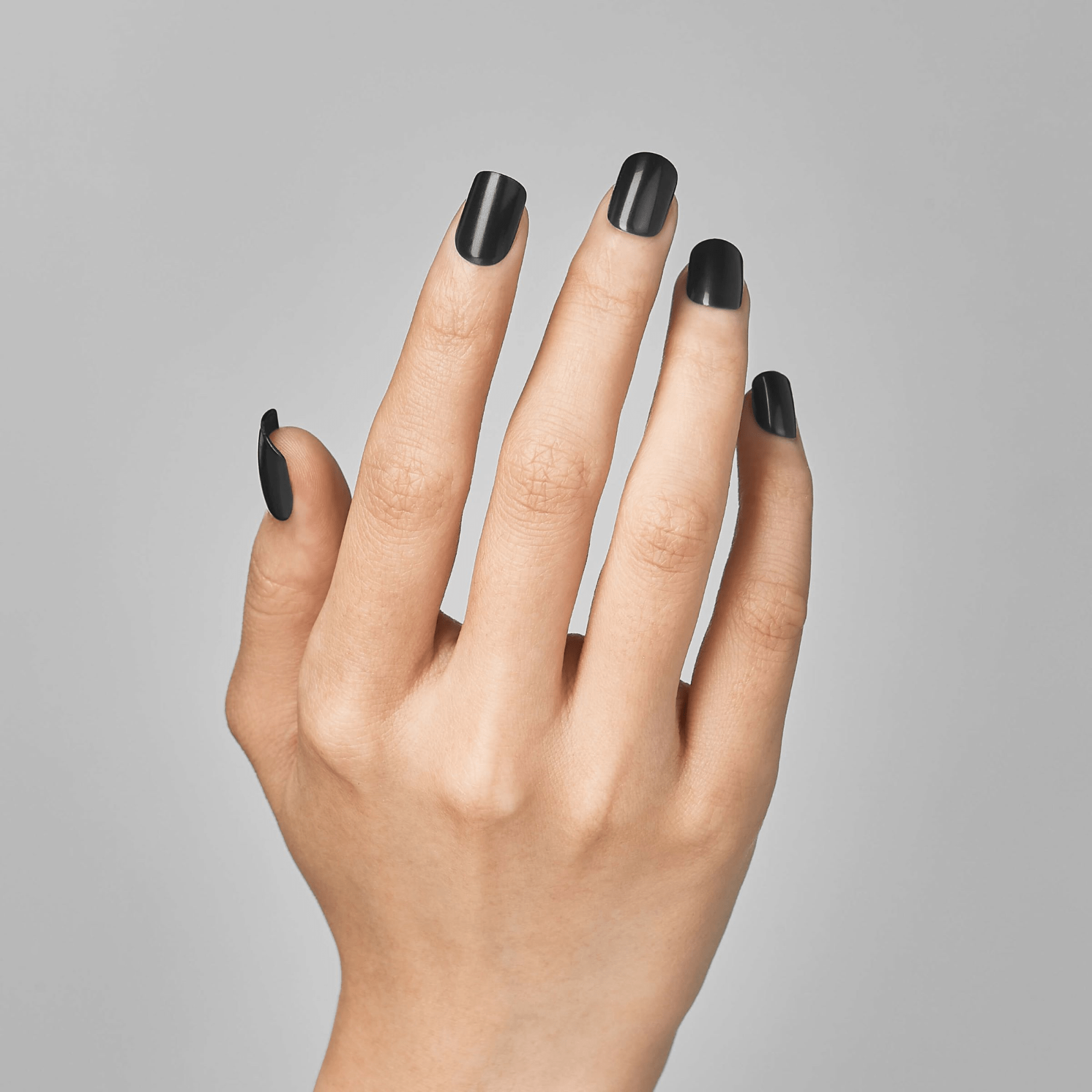 impress-color-no-glue-press-on-nails-all-black-solid-black-short-squoval image 3