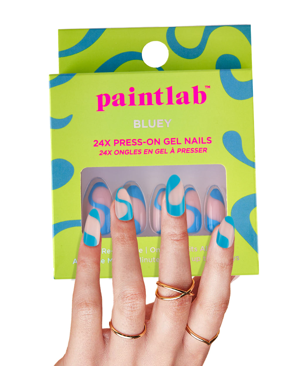 paintlab-bluey-press-on-nails-playful-sky-blue-almond-nails-for-kids-fun-lovers image 4