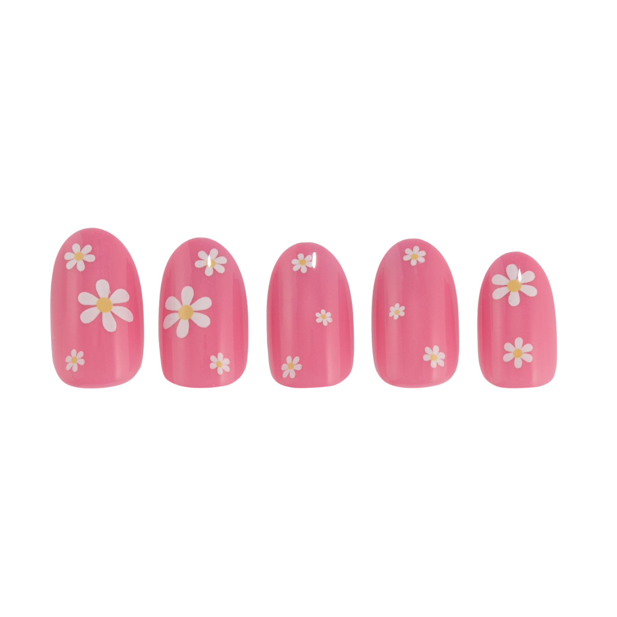 paintlab-pink-daisy-ii-oval-press-on-nails image 3