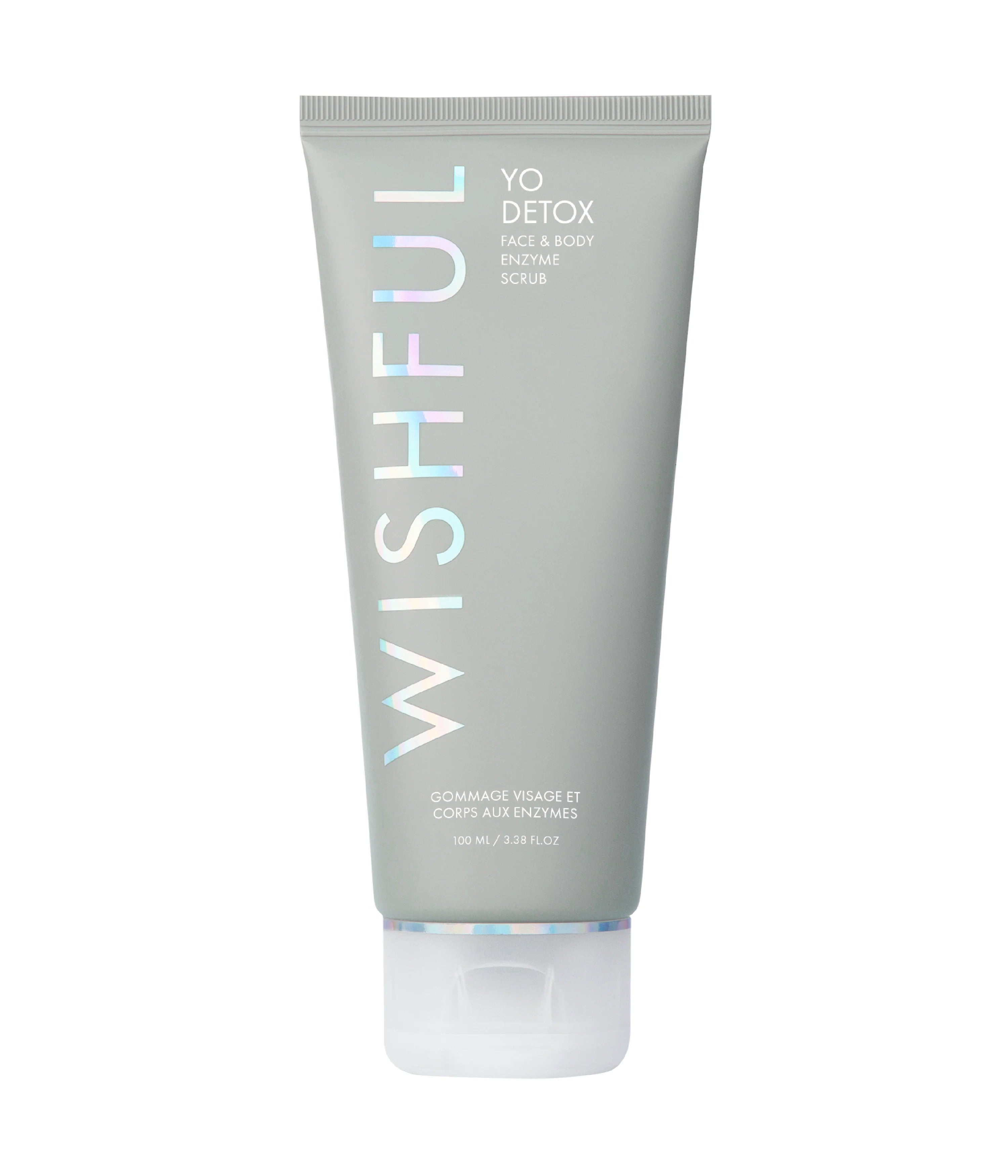 wishful-yo-detox-charcoal-face-body-enzyme-scrub-gentle-exfoliator image 1