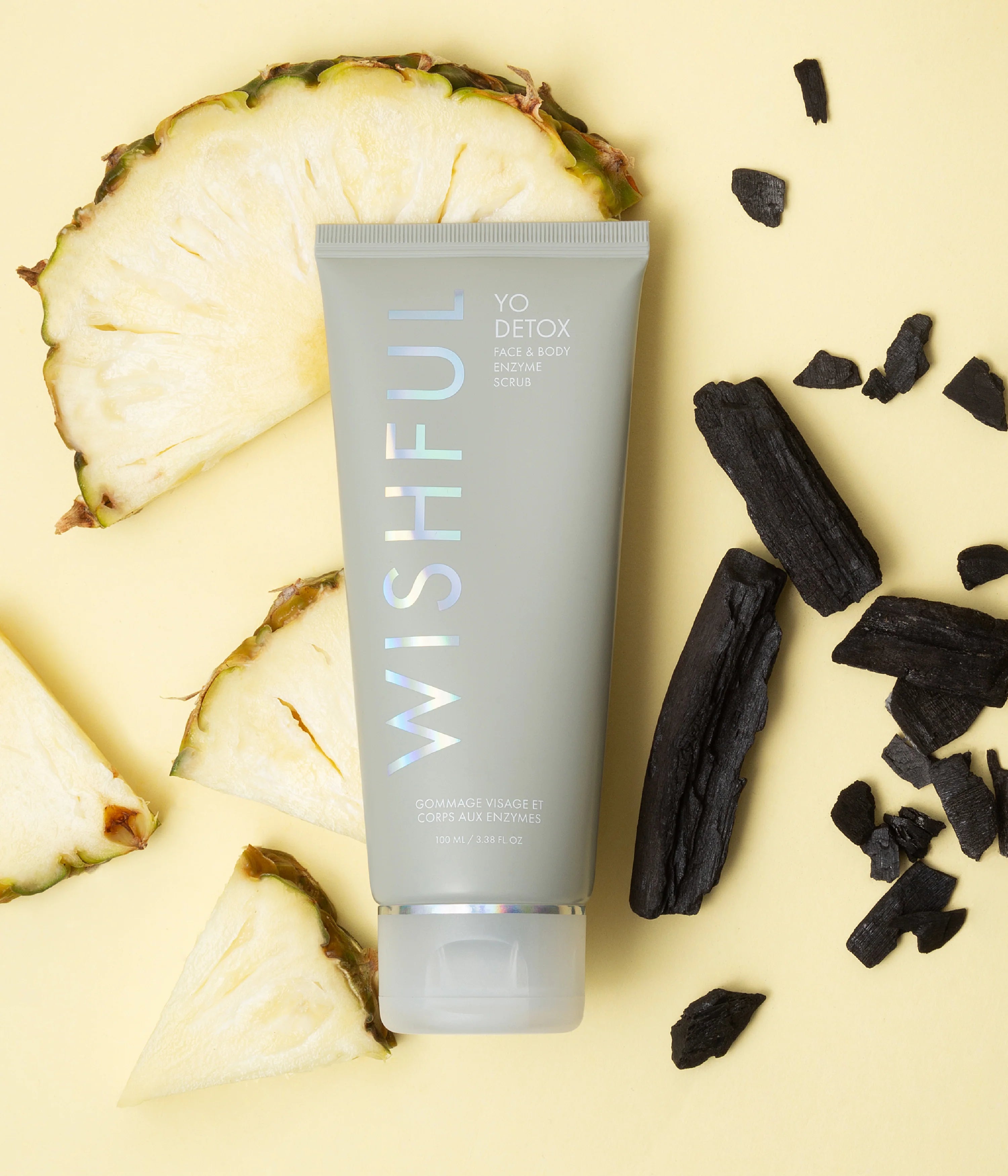wishful-yo-detox-charcoal-face-body-enzyme-scrub-gentle-exfoliator image 2