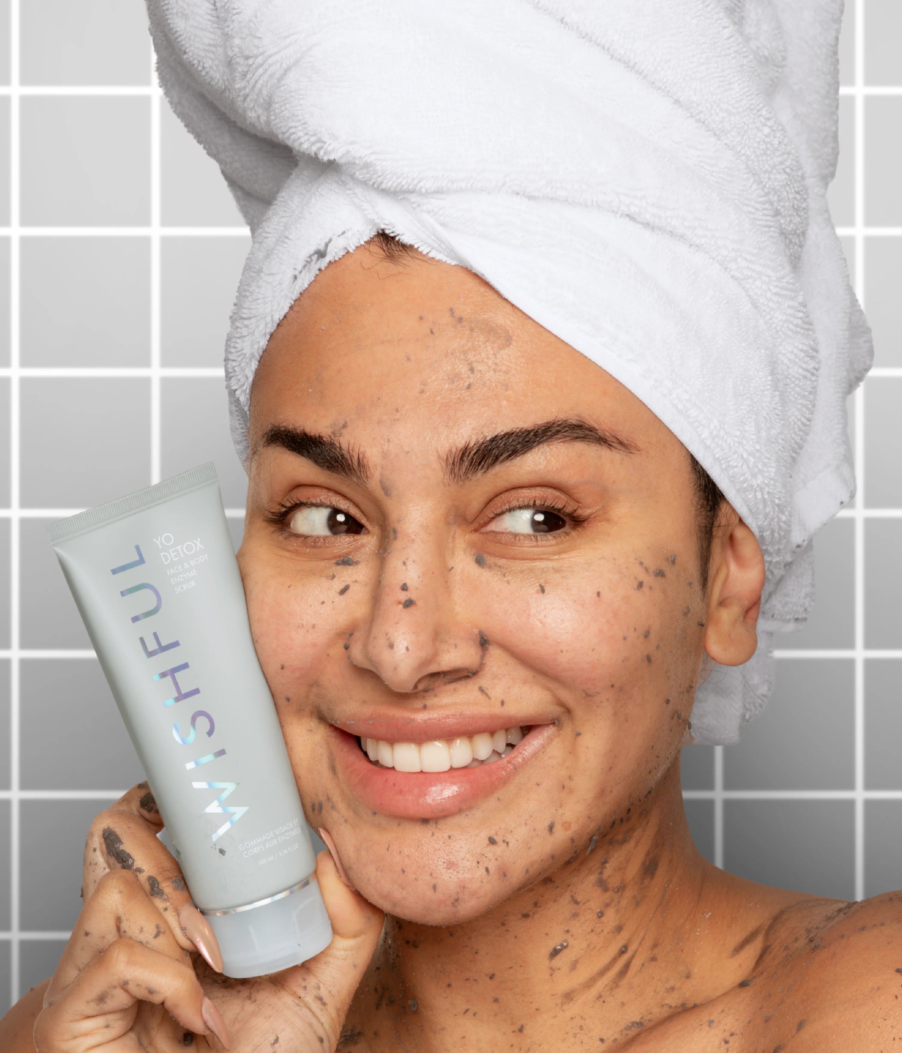 wishful-yo-detox-charcoal-face-body-enzyme-scrub-gentle-exfoliator image 3