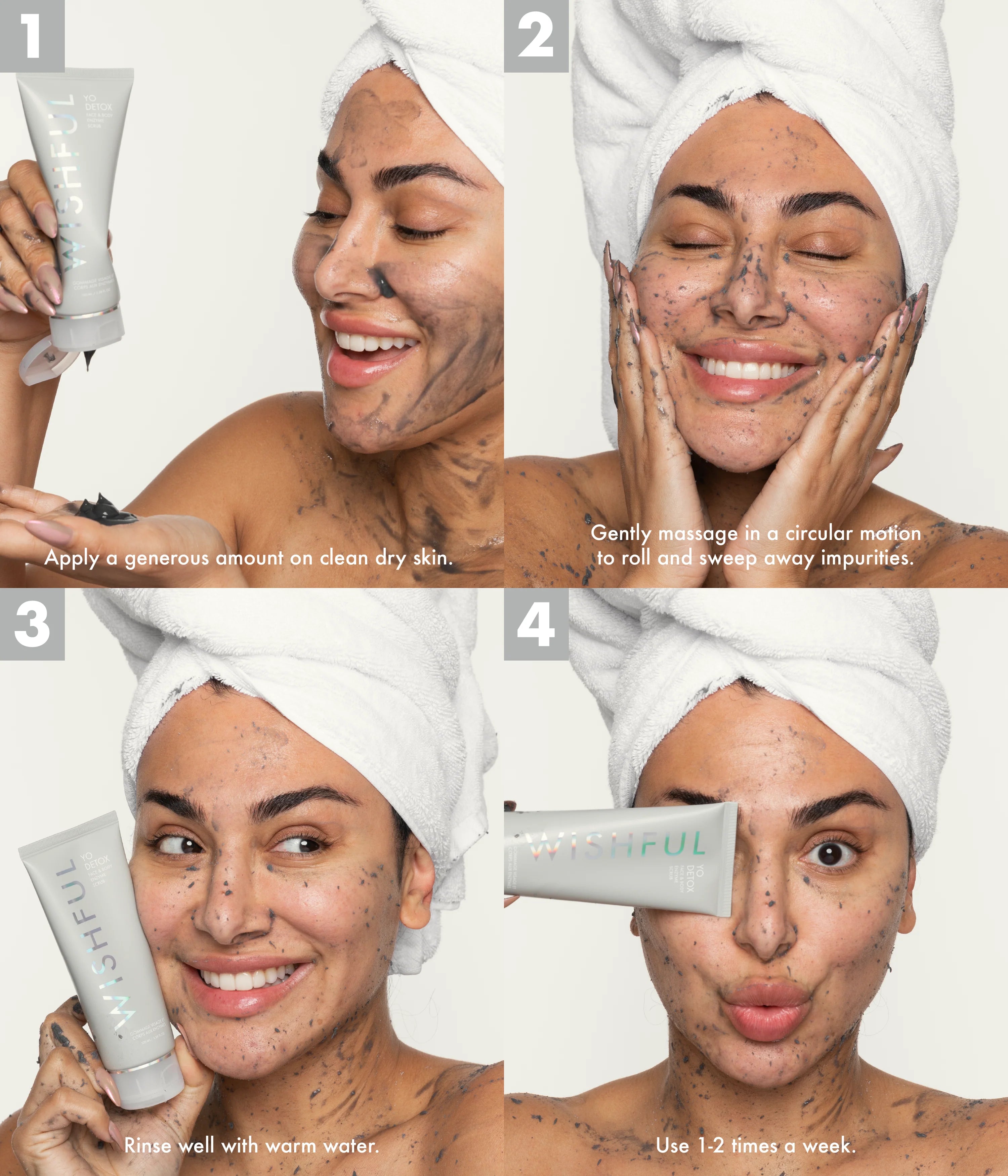 wishful-yo-detox-charcoal-face-body-enzyme-scrub-gentle-exfoliator image 5