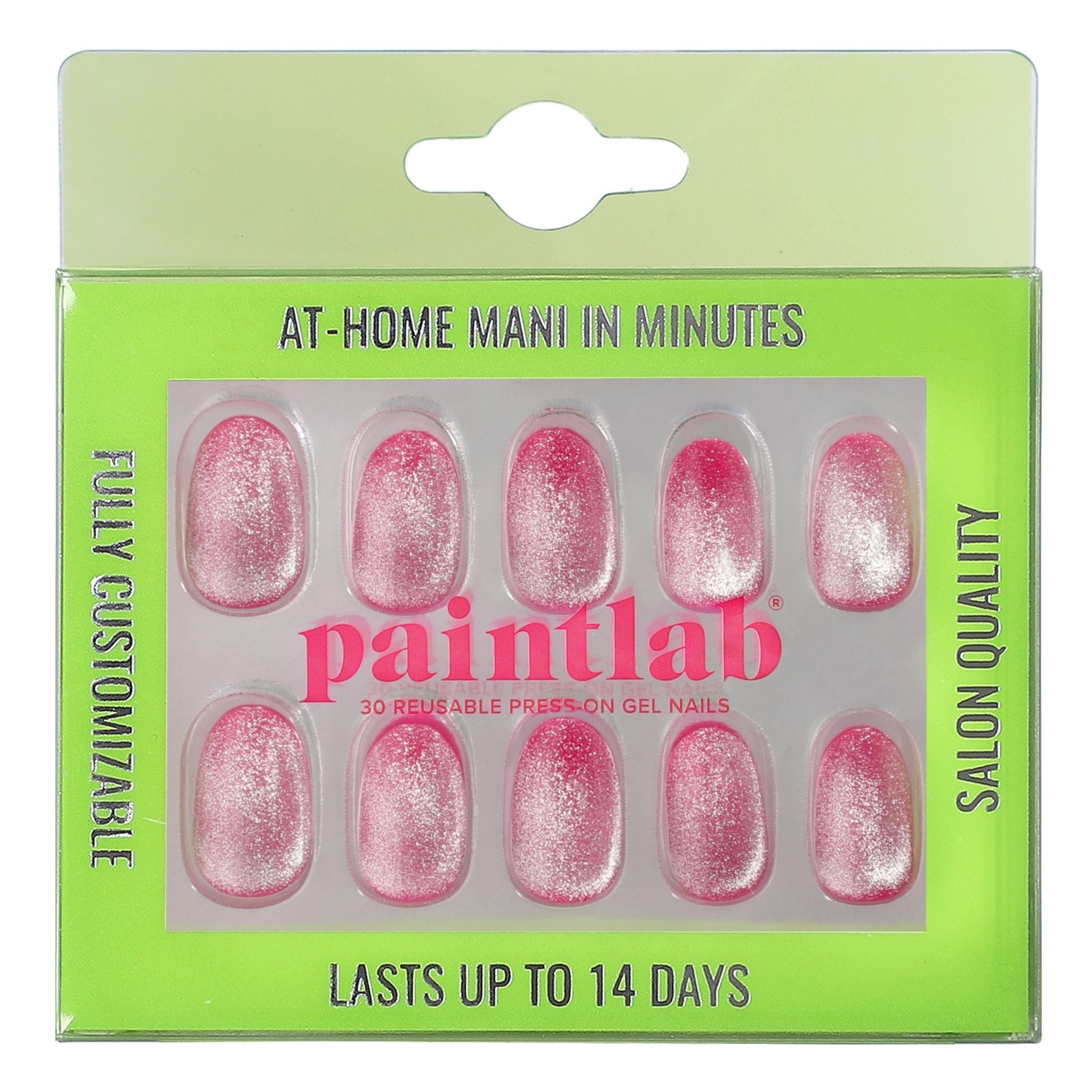 paintlab-pink-boom-cat-eye-oval-press-on-nails image 1