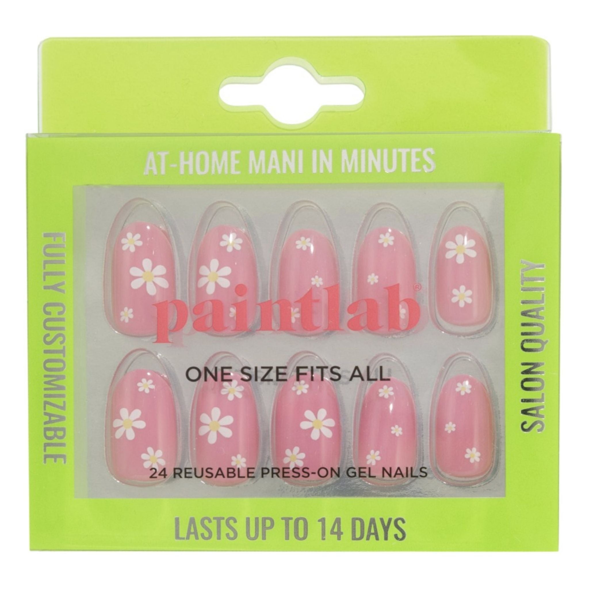 paintlab-pink-daisy-ii-oval-press-on-nails image 1