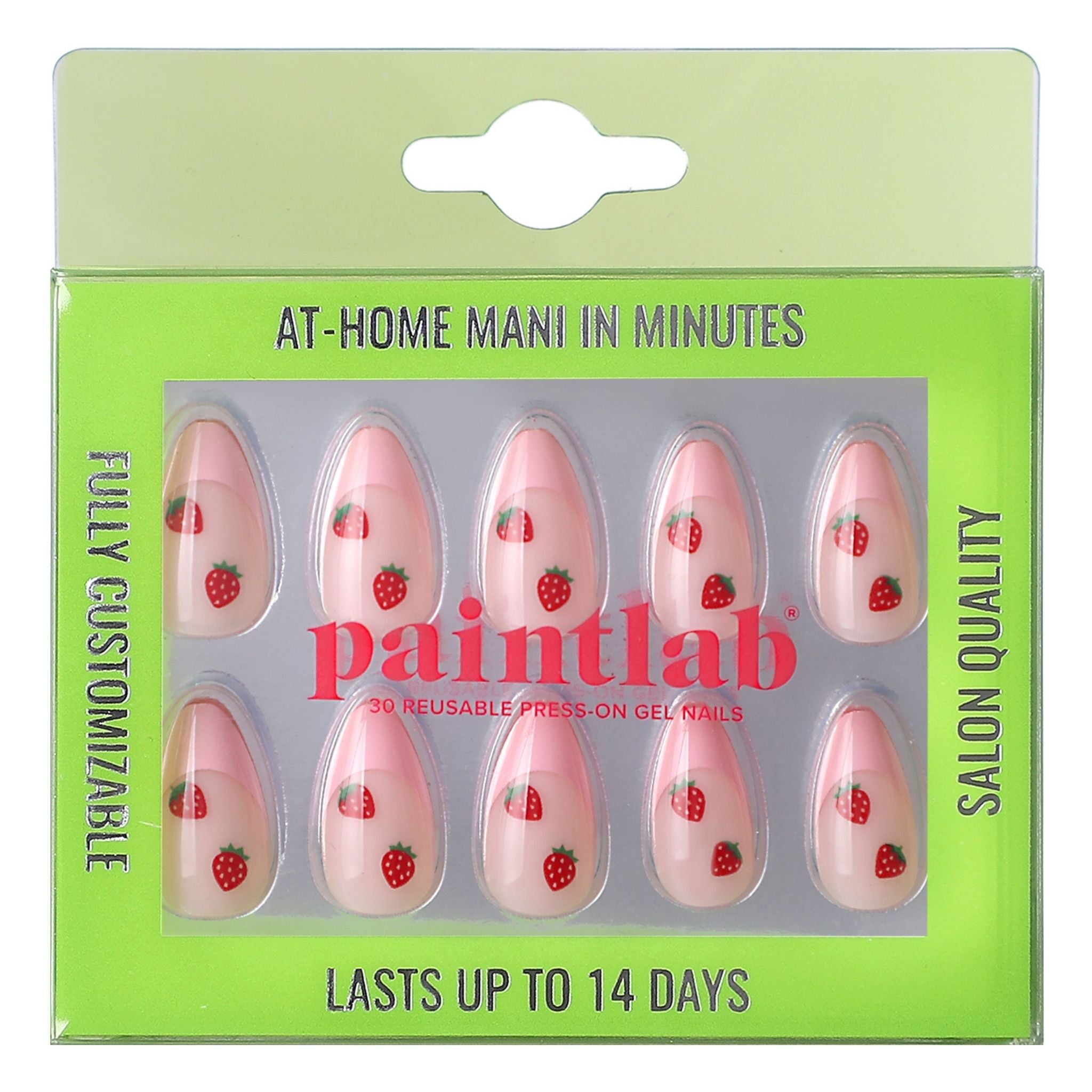 paintlab-pink-strawberry-short-almond-press-on-nails image 1