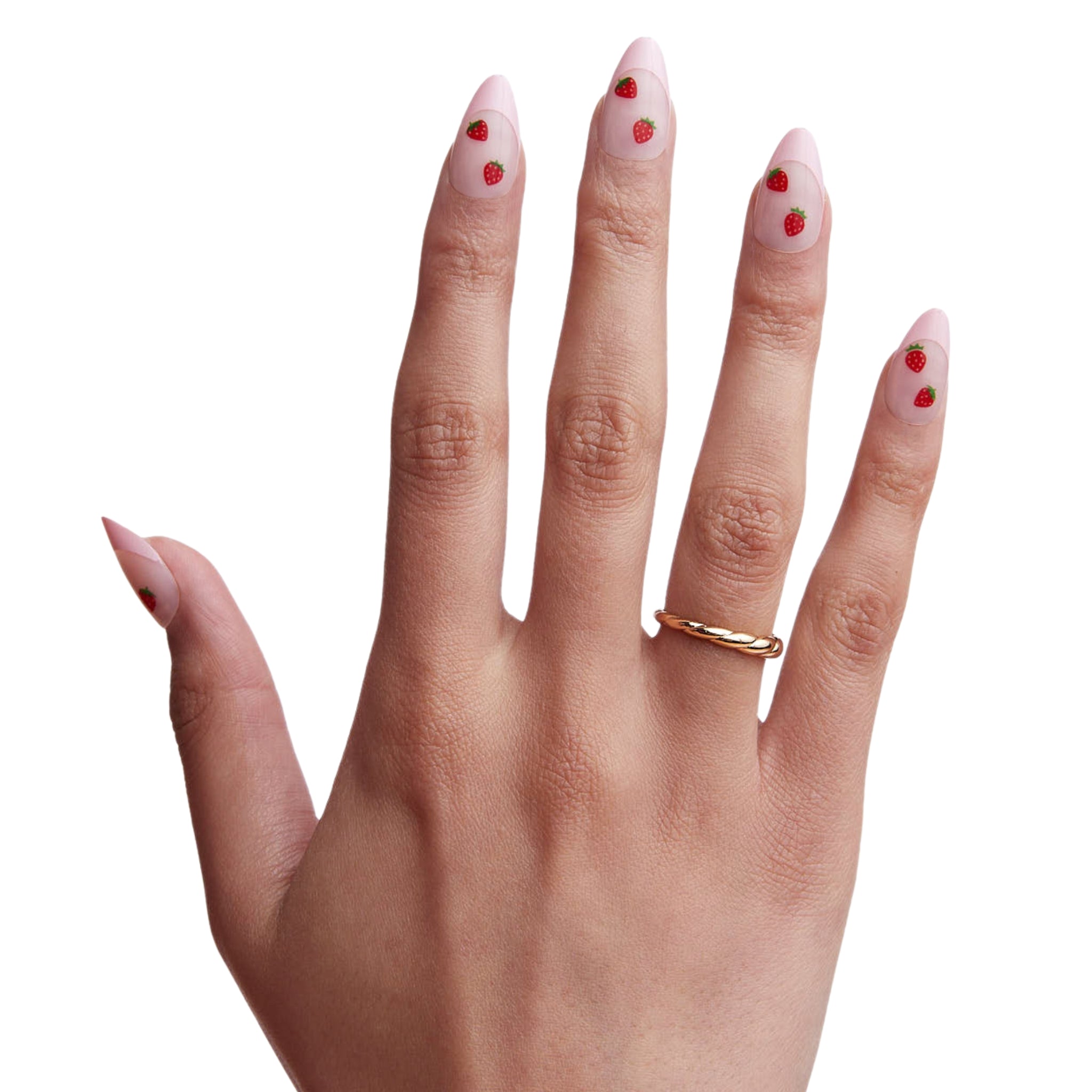 paintlab-pink-strawberry-short-almond-press-on-nails image 2