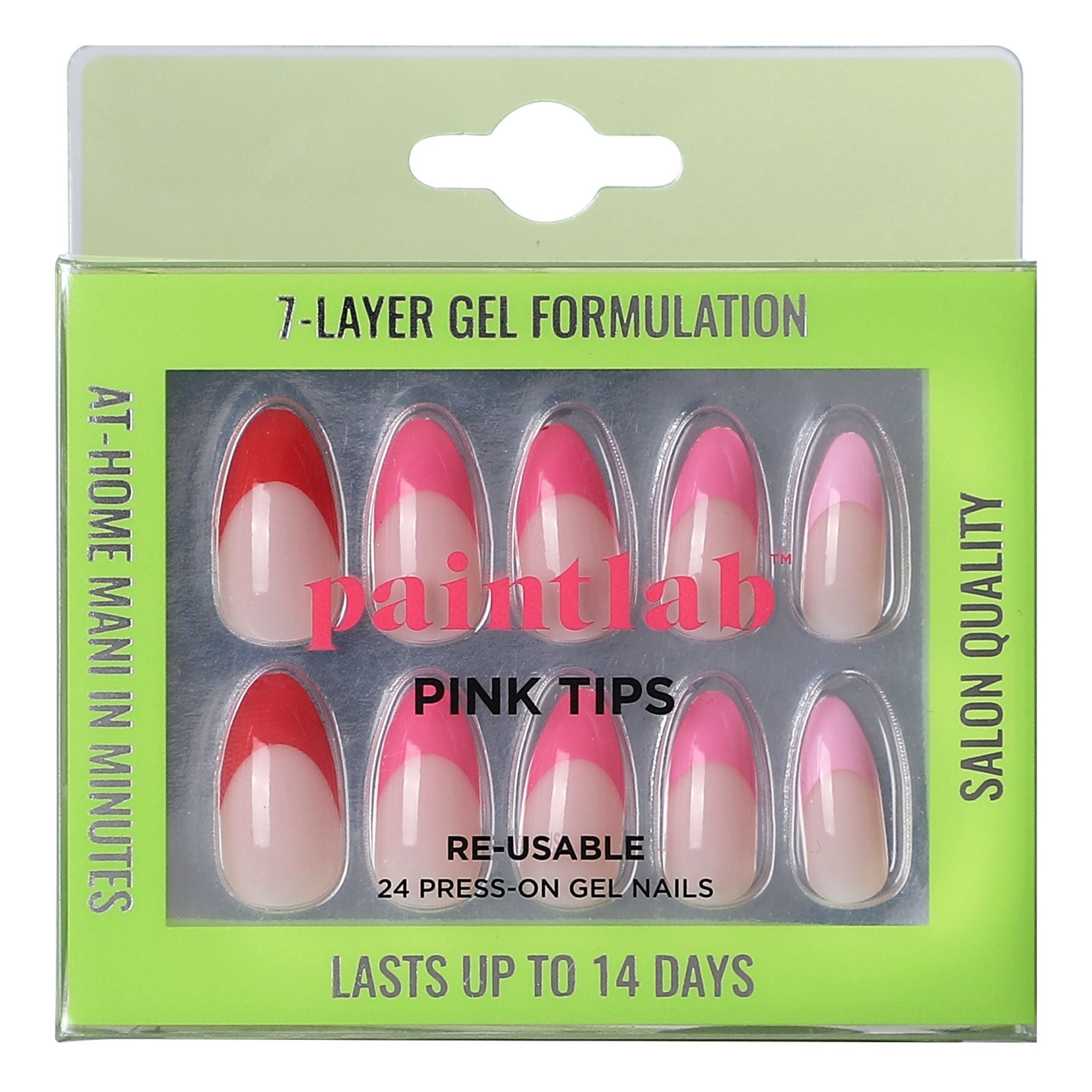 paintlab-pink-tips-almond-press-on-nails-classic-french-manicure-in-soft-pink-re image 1