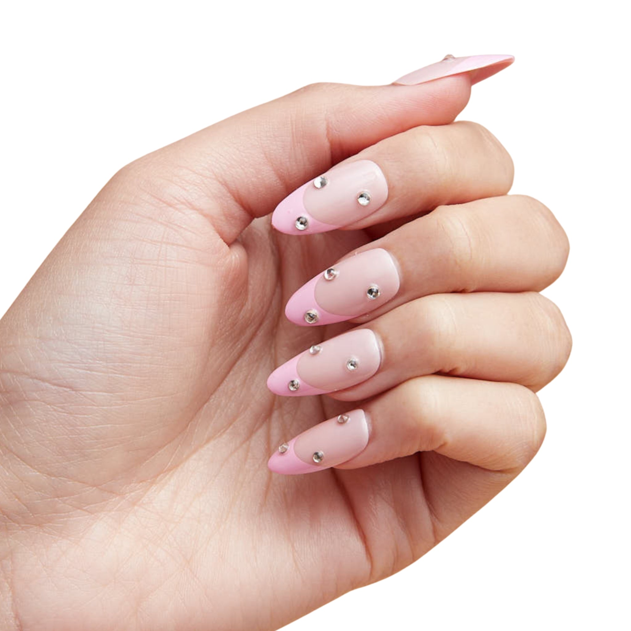 paintlab-pink-velvet-almond-press-on-nails-luxurious-matte-velvet-finish-with-3d image 2